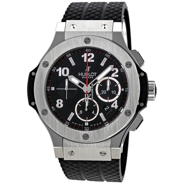 Hublot Big Bang Men's Automatic Chronograph Watch - Stainless Steel Case & Rubber Strap - Luxury Sports Watch for Men - Perfect for Business, Casual & Special Occasions