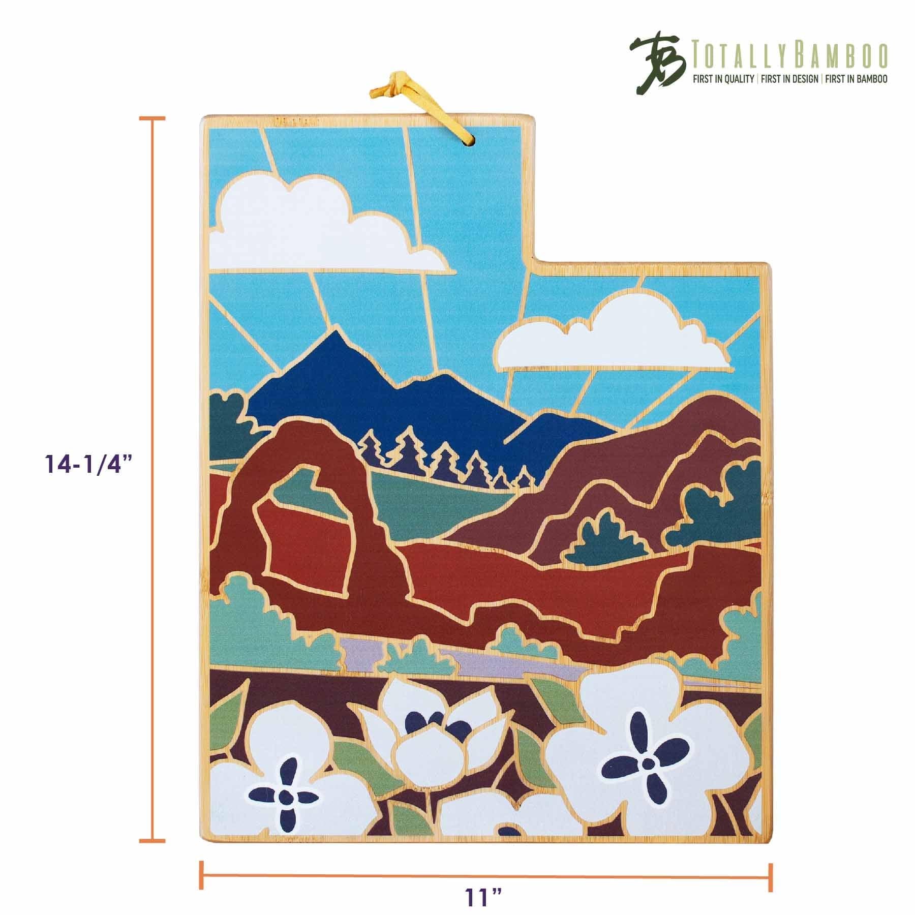 Handcrafted Utah-Themed Wooden Cutting Board with Summer Stokes Art - Perfect for Kitchen Decor & Gift Giving