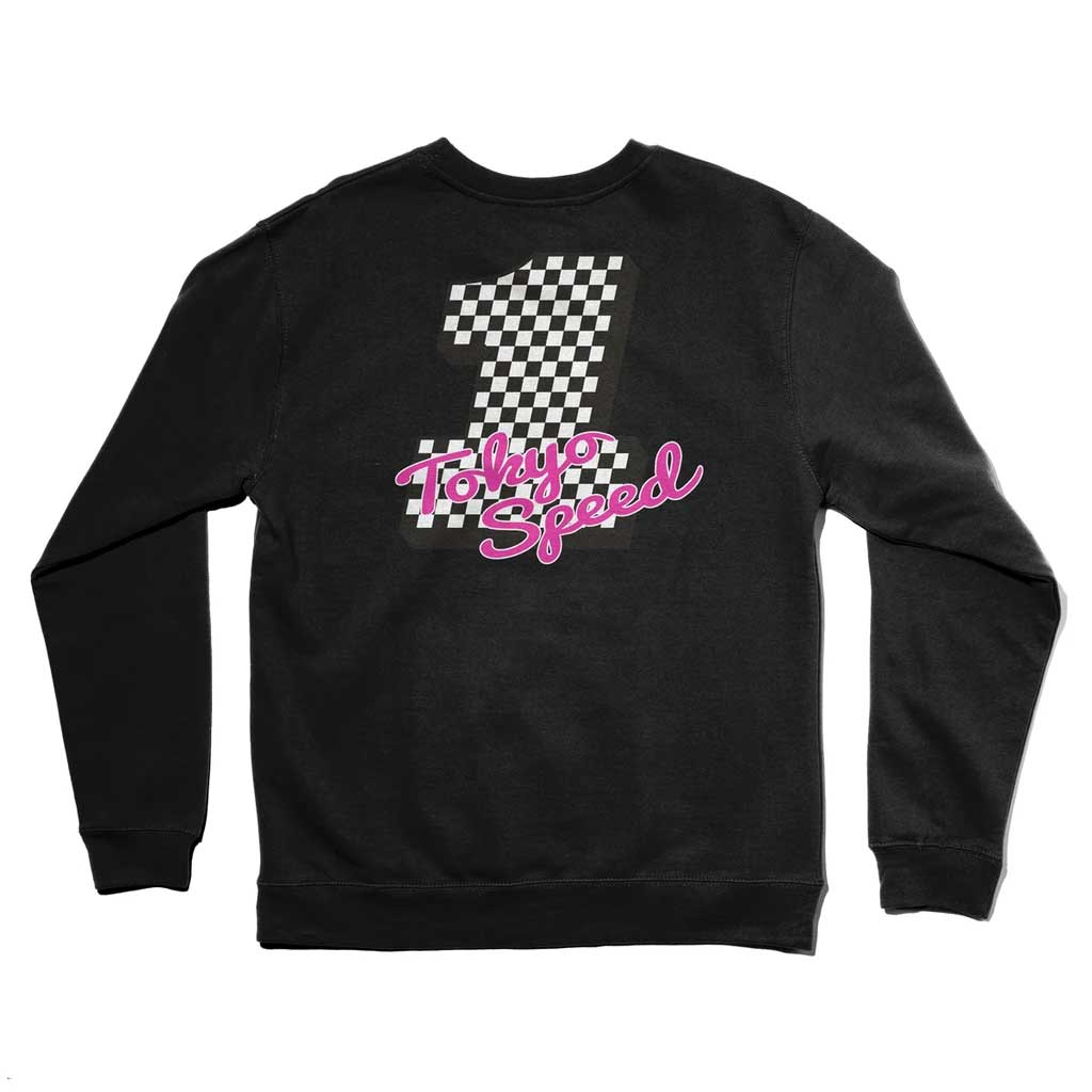 Sanrio Tokyo Speed Crew Black T-Shirt for Girls - Kawaii Anime Fashion Tee for Casual Wear & School Outfits