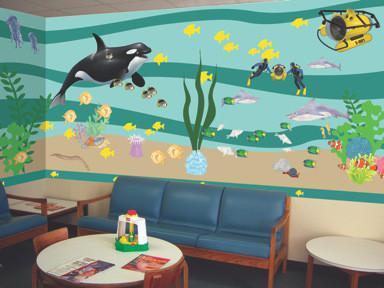 Underwater Adventures Classroom Mural Kit - Ocean Theme Educational Wall Decals for Kids | Perfect for School Decor, Playrooms & Learning Environments