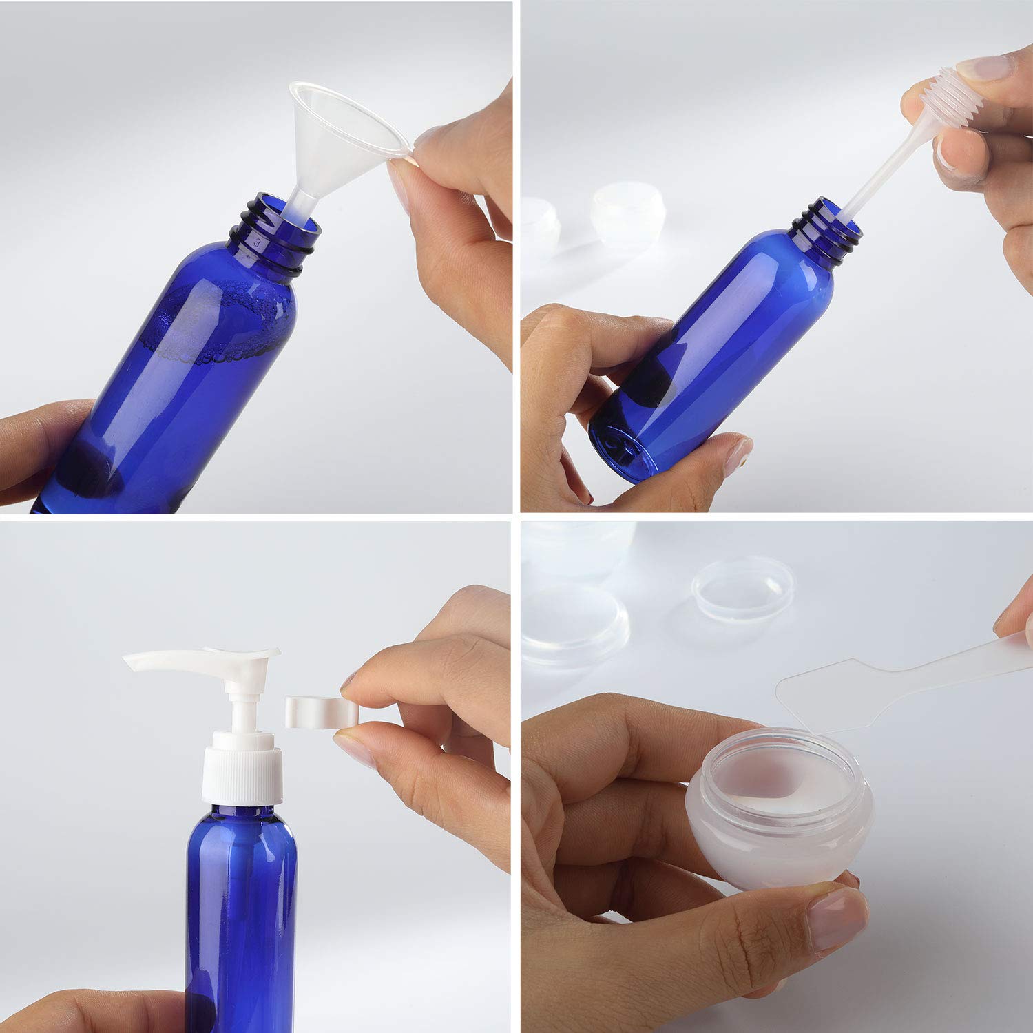 **TSA Approved Leak-Proof Travel Bottles Set with Toiletry Bag - 3oz Travel Size Containers for Shampoo, Lotion & Liquids - Perfect Carry-On Accessories for Women & Men (Blue) - Ideal for Airplane, Gym & Vacation Trips**