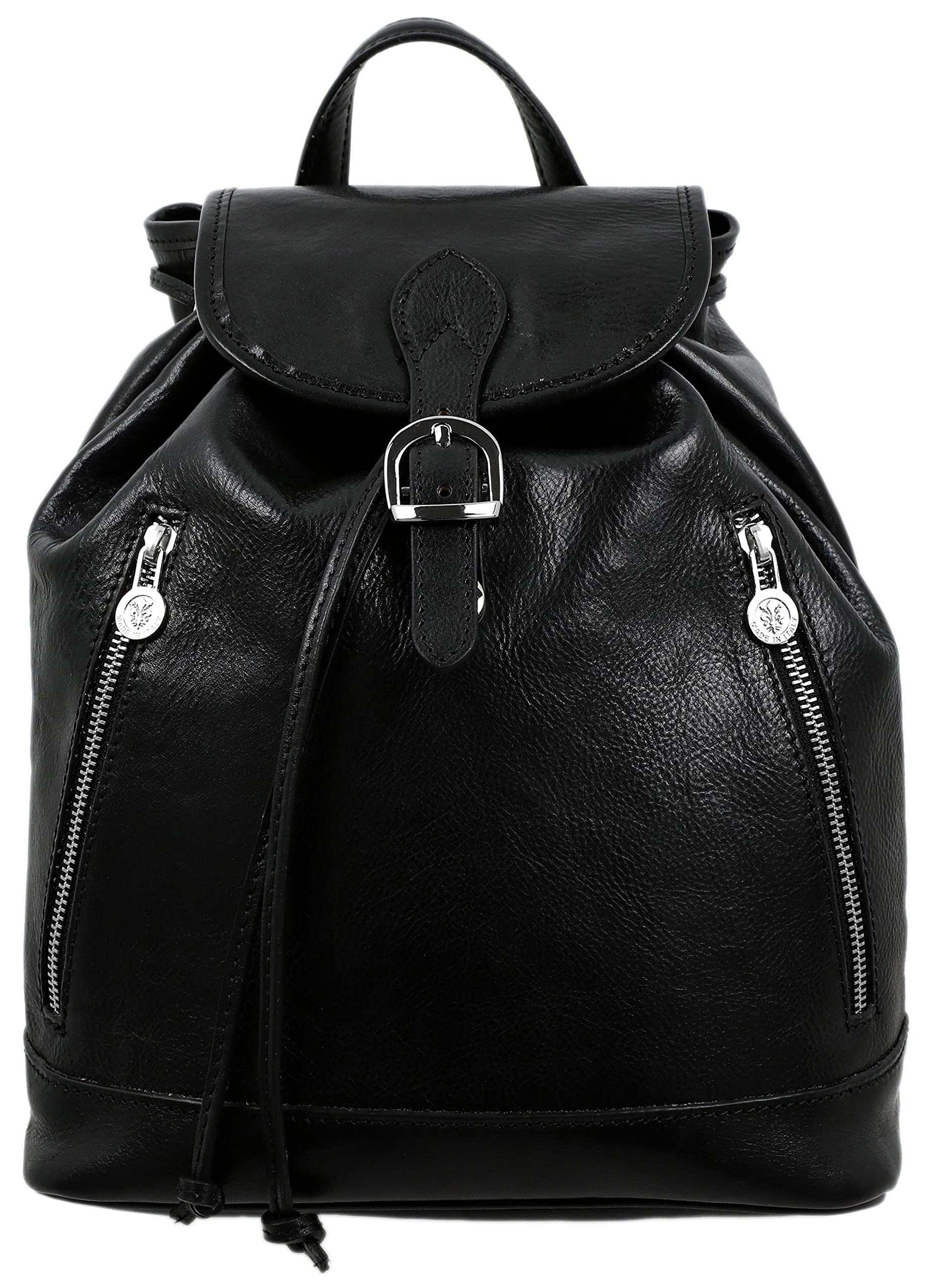 Premium Full Grain Leather Backpack - Durable Small Rucksack for Men & Women - Waterproof & Scratch Resistant - Perfect for Travel, Work & School