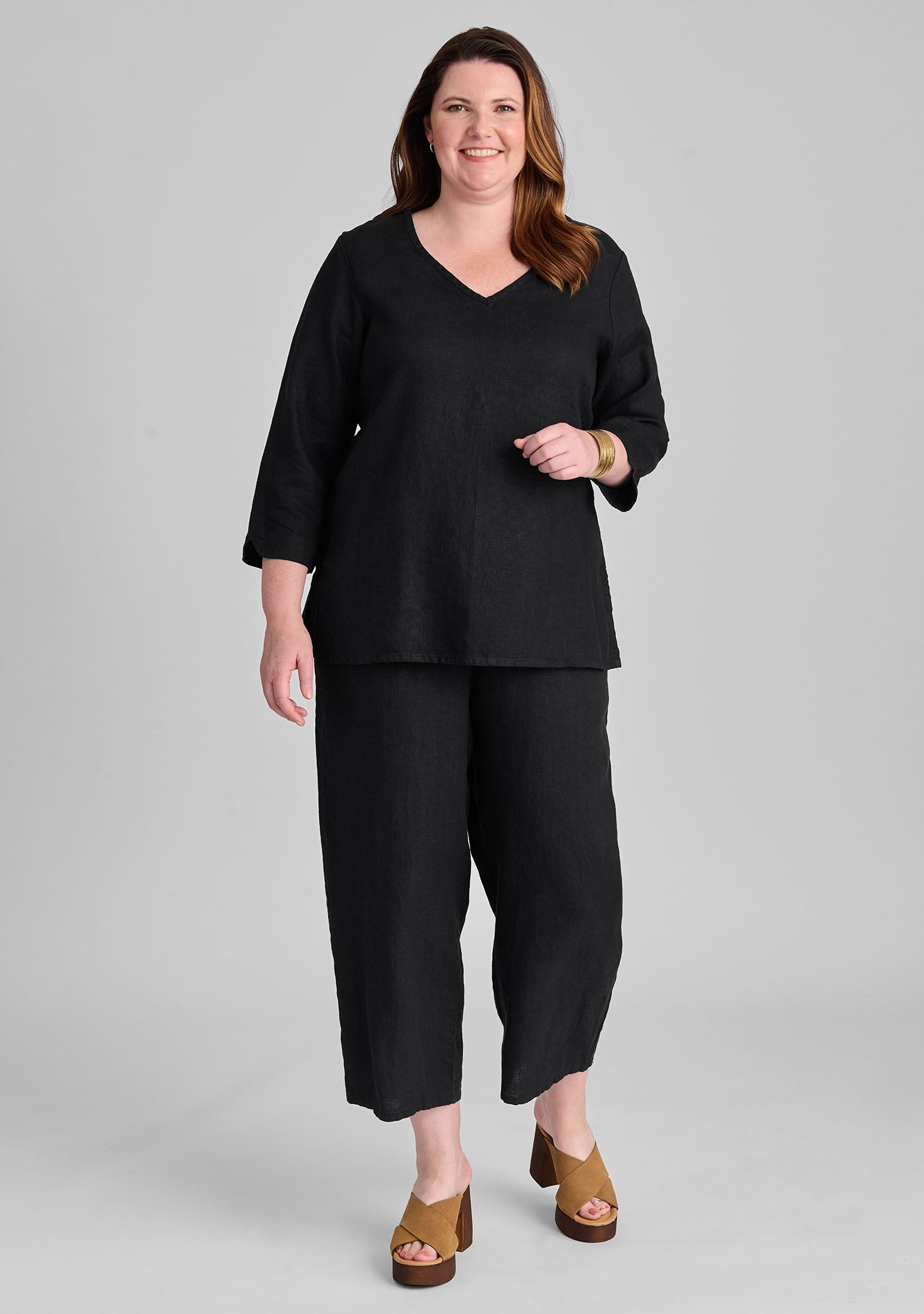 Floods Linen Pants with Elastic Waist - Comfortable Summer Casual Pants for Women, Lounge Wear, Travel & Beach