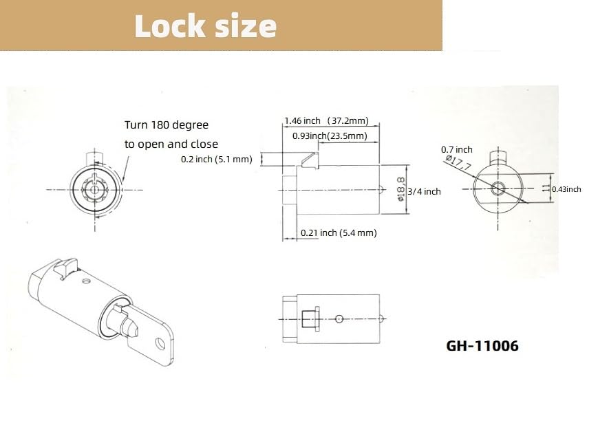 7-Pin Tubular Universal Key Vending Machine Lock Set (4 Pack, Chrome) - Secure Soda, Snack, Coffee & Candy Vending Machines - Ideal for Commercial Use, Retail Stores & Office Break Rooms