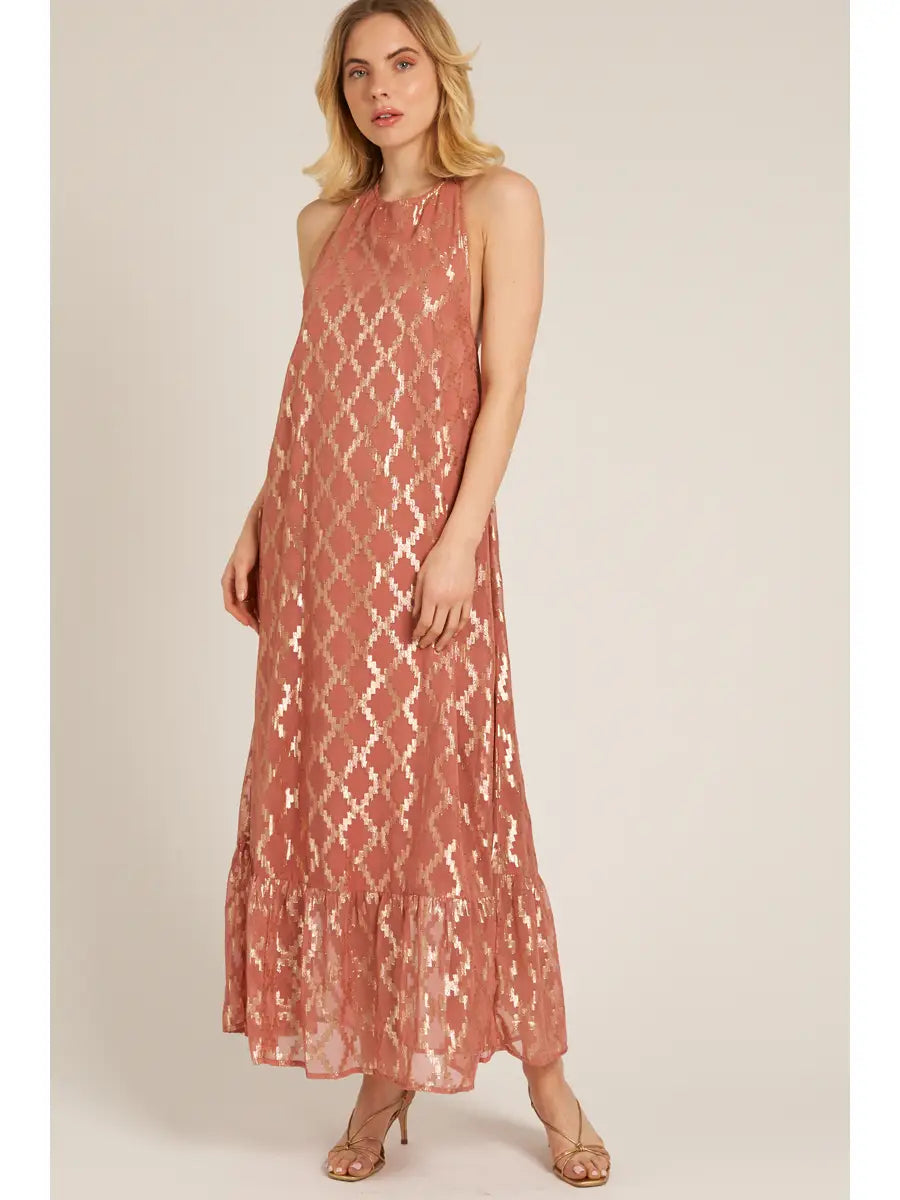 Elegant Halter Maxi Dress for Women - Summer Beach Party & Casual Wear - On Sale $37.60 - Flowy Boho Long Dress for Vacation, Date Night & Outdoor Events