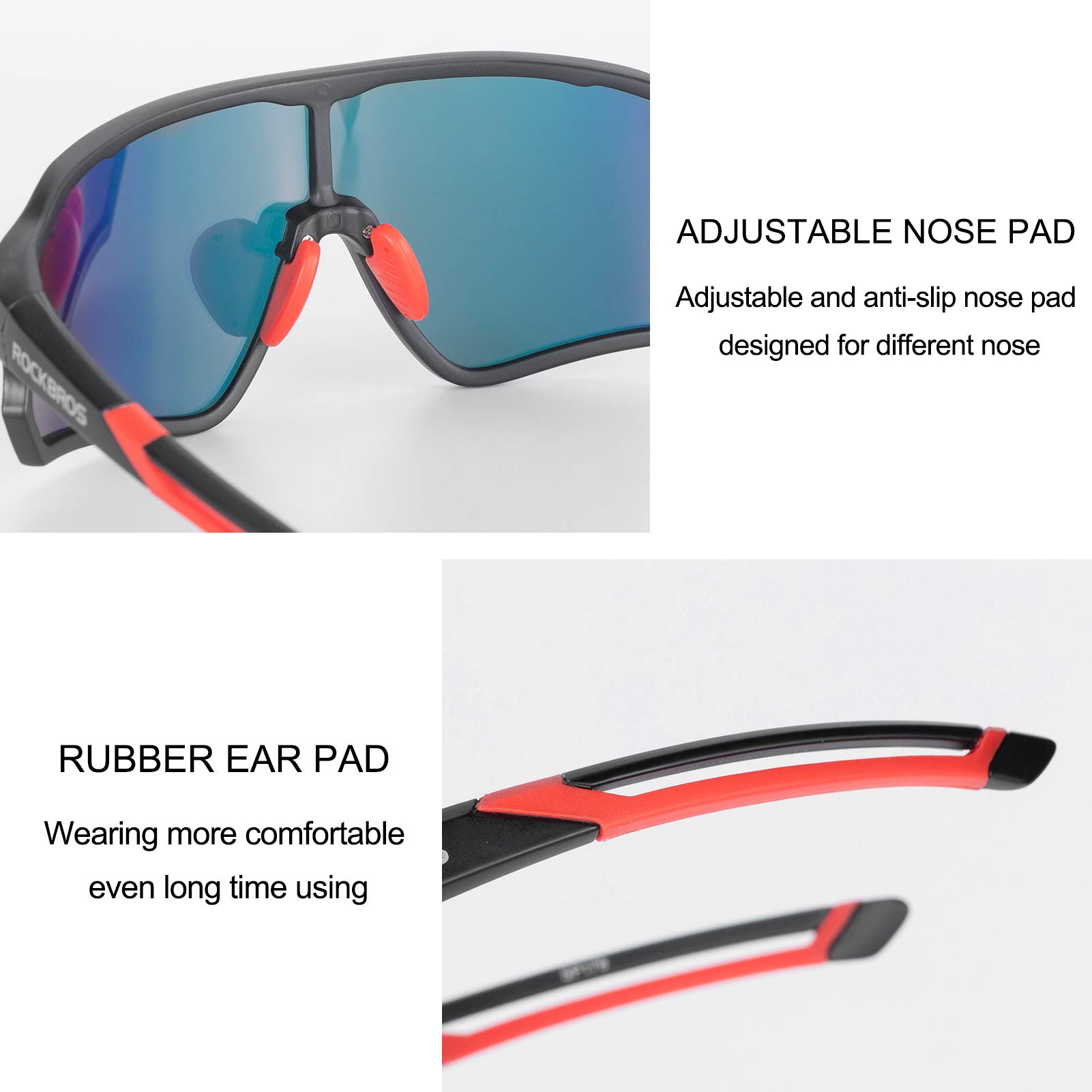 RockBROS Polarized Sunglasses for Men & Women - UV400 Protection, Anti-Glare Cycling Glasses - Perfect for Road Biking, Running & Outdoor Sports