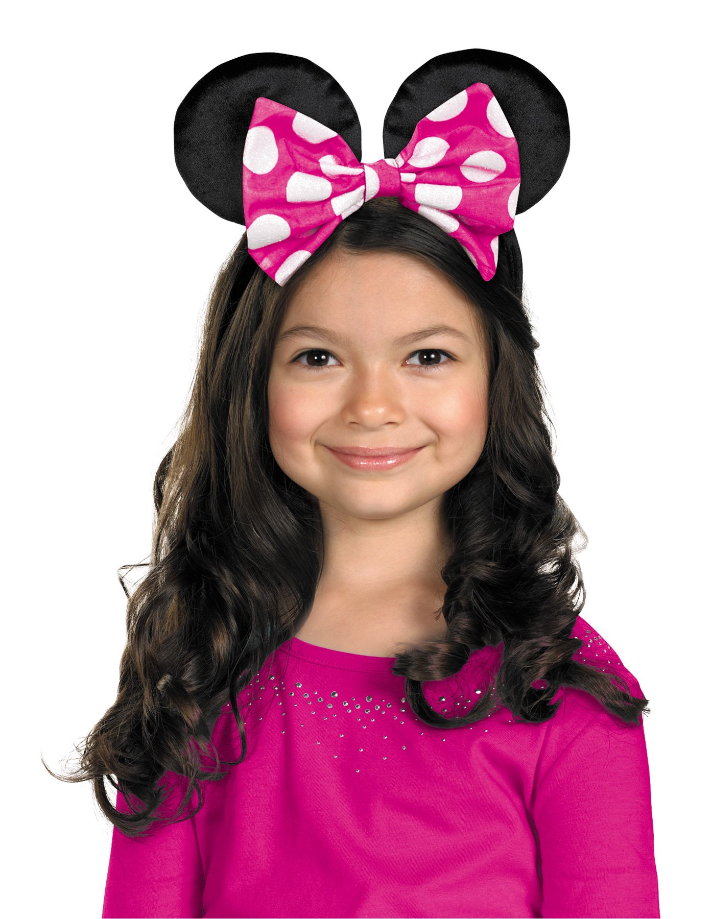Minnie Mouse Ears Headband with Reversible Bow - Disney Inspired Hair Accessory for Women, Girls, Cosplay & Theme Park Outfits