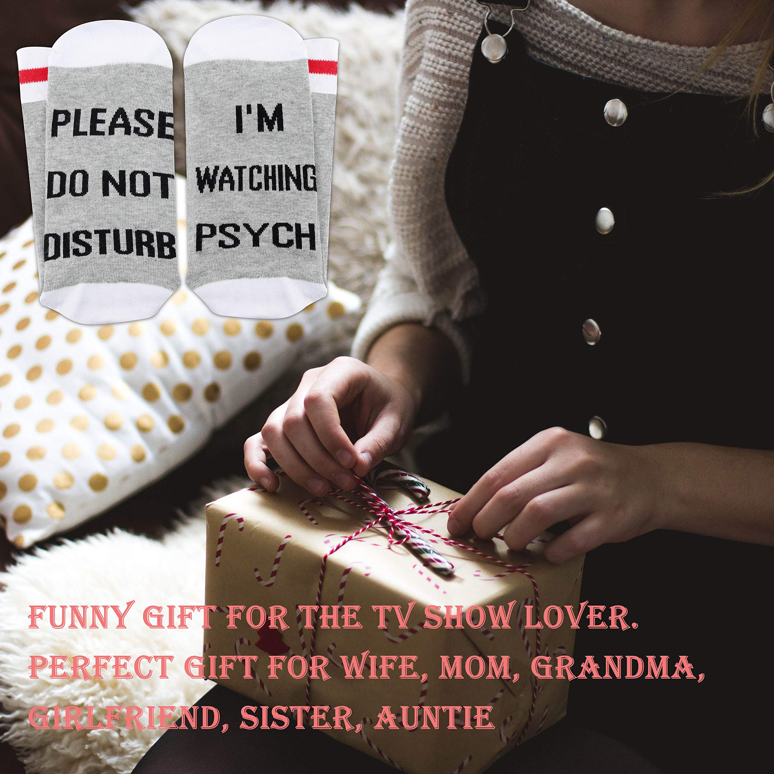 GJTIM 2 Pairs of Novelty Detective TV Show Inspired Socks - Fun Gift for Mystery Drama Fans - Perfect for Cosplay, Themed Parties & Detective Enthusiasts
