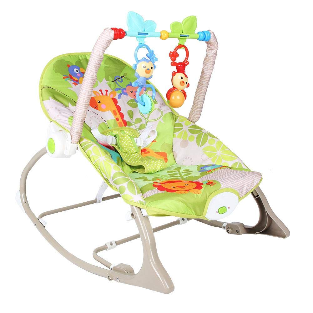 Detachable Soft Baby Rocking Chair Cradle with 2 Toys - Portable Infant Seat for Newborns & Toddlers - Perfect for Nursery, Bedroom & Travel Use