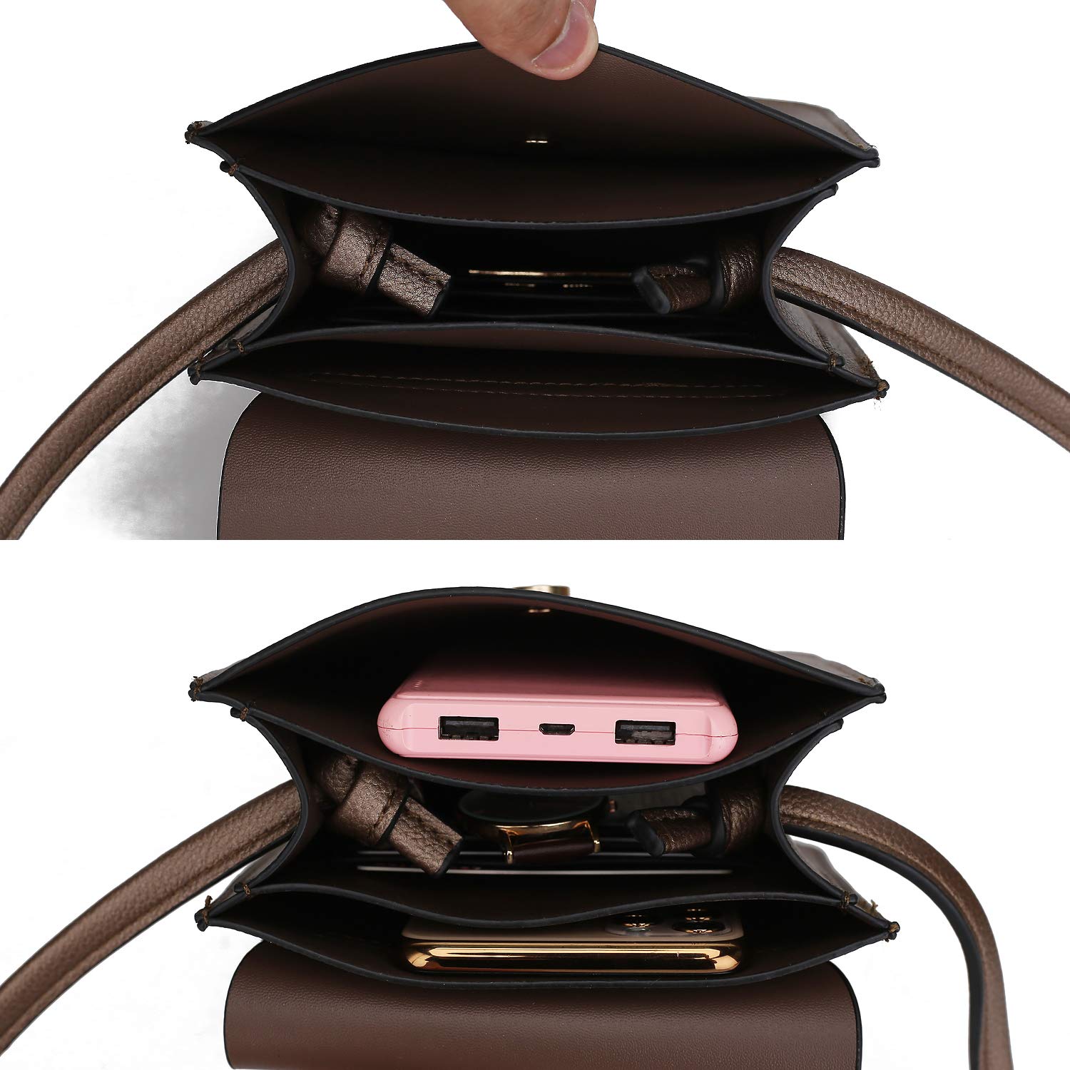 MKF Collection Vegan Leather Small Crossbody Bag for Women - Stylish Cell Phone Shoulder Bag by Mia K | Perfect for Everyday Use, Travel, and Casual Outings