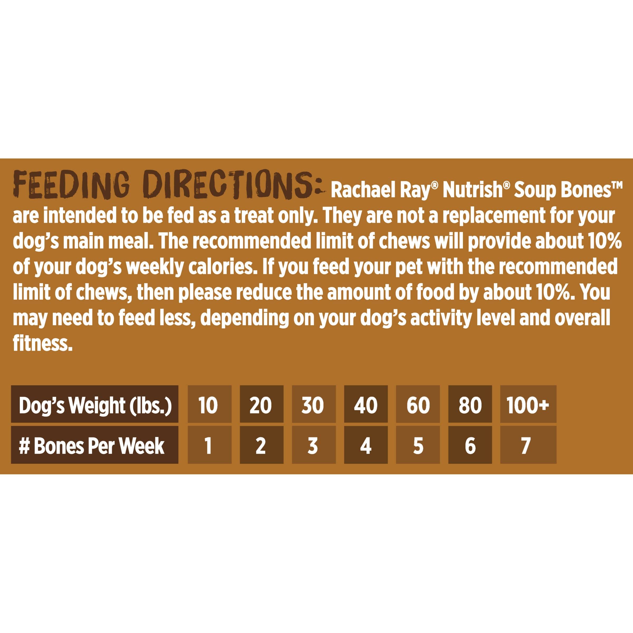 Rachael Ray Nutrish Soup Bones Dog Treats - Chicken & Veggies Flavor, 6 Count | Natural & Healthy Dog Chews for Small & Large Breeds | Perfect for Training, Rewards & Dental Health
