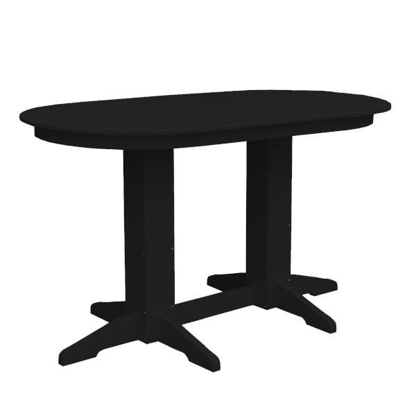 Modern Oval Counter Table for Kitchen & Bar - Stylish Dining & Entertaining Solution - Perfect for Breakfast Nook, Kitchen Island or Home Bar Setup