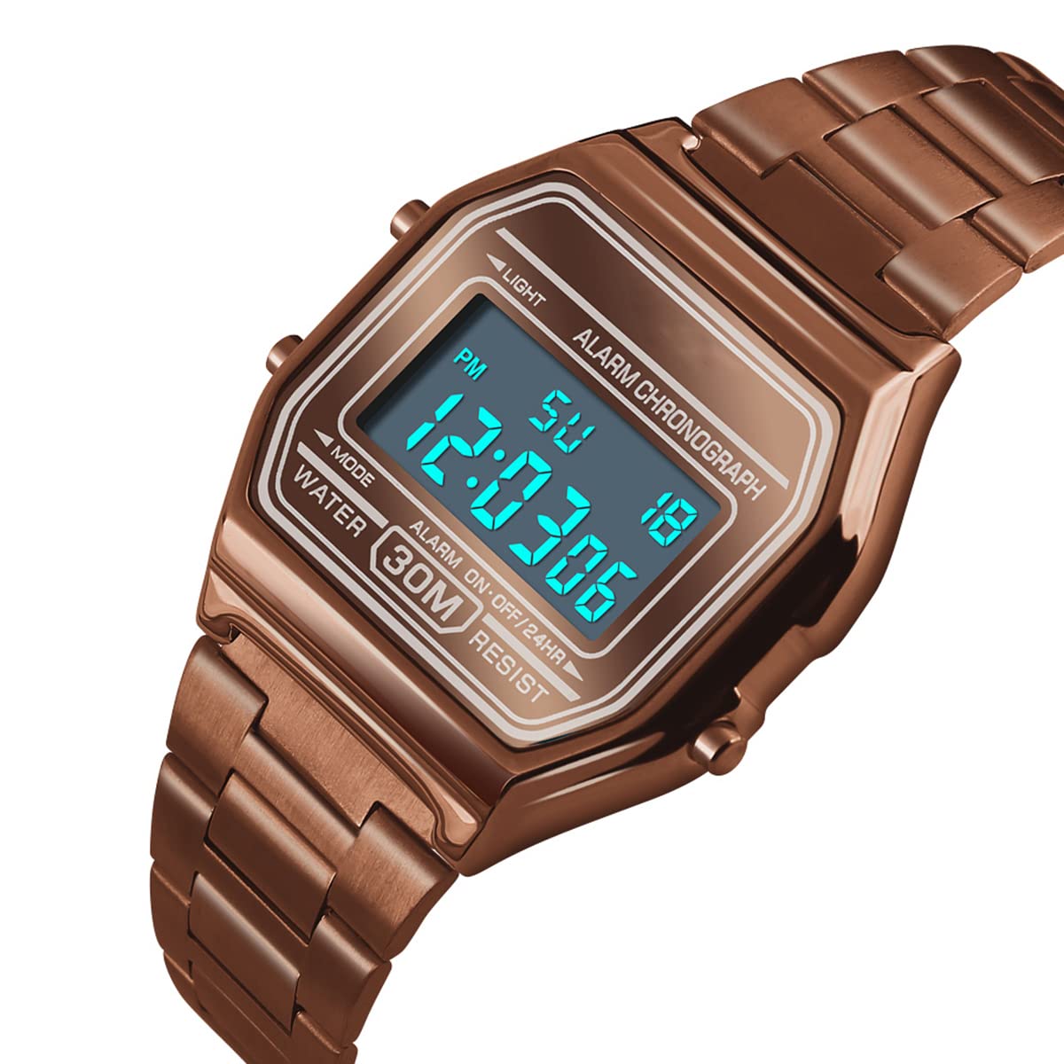 Nicoone Luxury Business Wrist Watch - 30M Waterproof Stainless Steel Sports Watch with Digital Clock & LED Back Light - Perfect for Office, Gym, and Outdoor Activities
