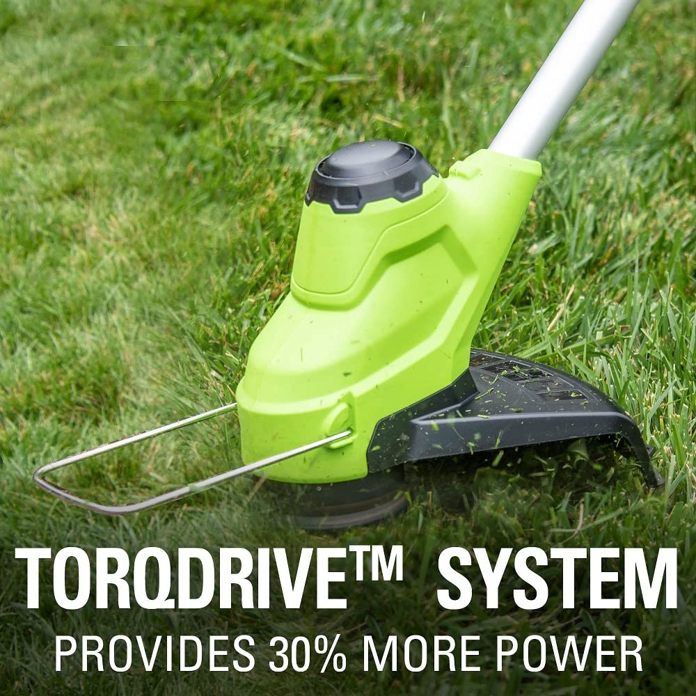 Greenworks 24V 10-Inch TORQDRIVE Cordless String Trimmer and Axial Blower Combo Kit (90 MPH / 320 CFM) with 2Ah USB Battery & Charger - Perfect for Lawn Care, Yard Maintenance, and Leaf Cleanup