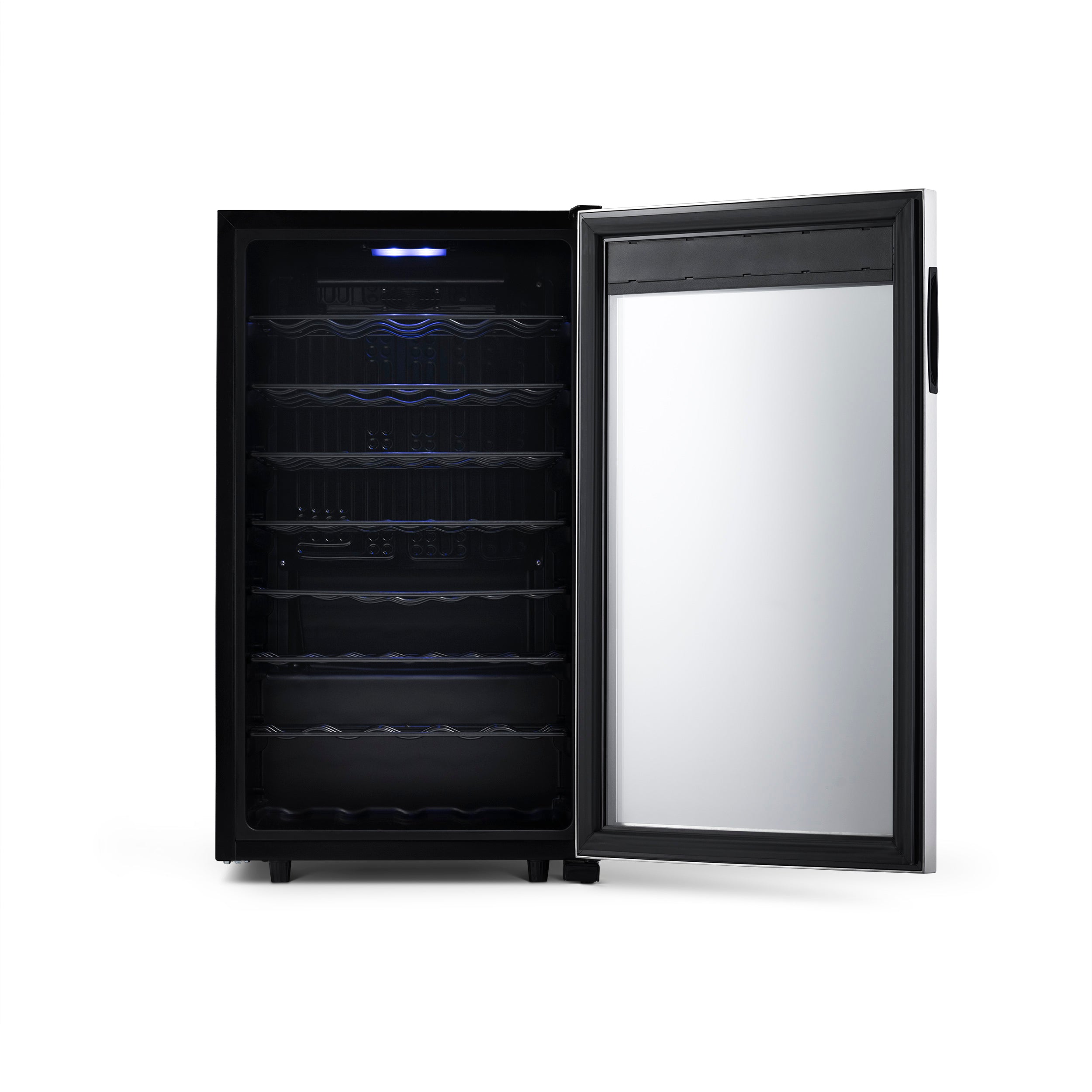 Newair® 50 Bottle 18.9 Stainless Steel Freestanding Wine Cooler Refrigerator - Perfect for Home Bars, Restaurants, and Wine Cellars