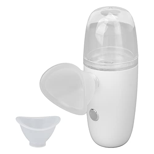 Facial Steamer for Face & Eyes - Portable Home & Office Use with Nozzle - Deep Cleansing & Moisturizing - Perfect for Spa, Skincare Routine & Relaxation (White)