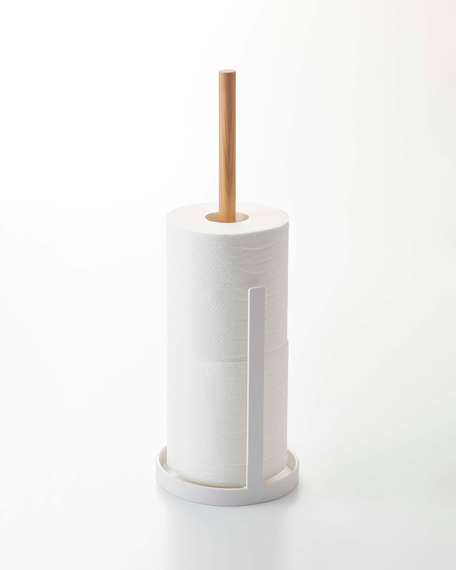 Premium Steel and Wood Toilet Paper Holder - Sturdy Bathroom Organizer for Home & Office Use