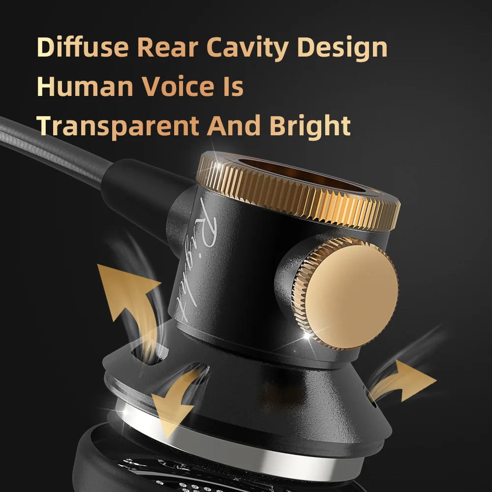 Premium Metal HiFi Flat Head Earphones with Microphone - Deep Bass Wired Headphones for Music, Gaming & Phone Calls - Perfect for Travel, Workout & Daily Commute