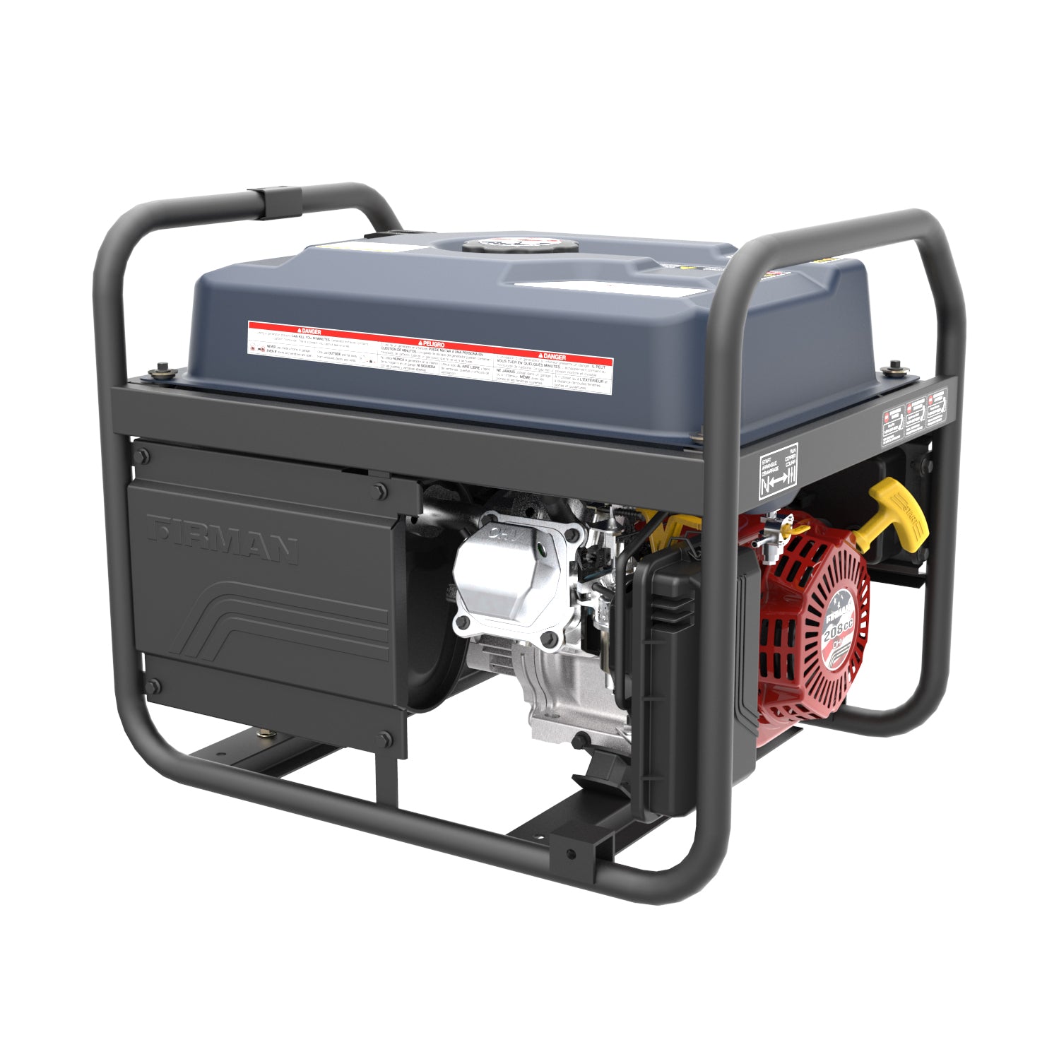 4550W Portable Gas Generator with Recoil Start - 120V Power Output for Camping, Emergencies & Outdoor Activities