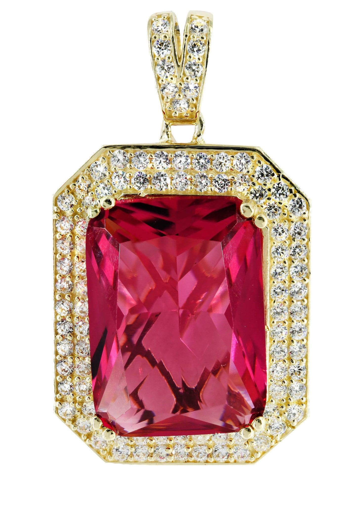 10K Gold Ruby Pendant Necklace for Women | 14 Grams Solid Gold | Elegant Jewelry Gift for Birthday, Anniversary & Valentine's Day