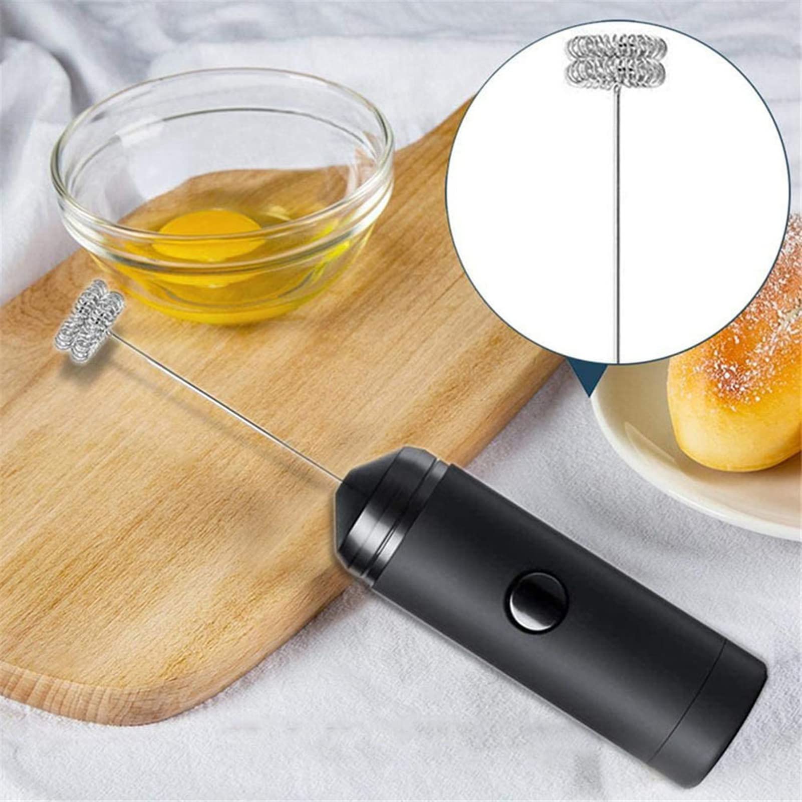 Premium Electric Milk Frother for Coffee - Handheld Foam Maker for Cappuccino, Latte, Matcha & Hot Chocolate - Mini Whisk for Perfect Foam - Ideal for Home, Office & Coffee Shops - BPA-Free & Easy to Clean