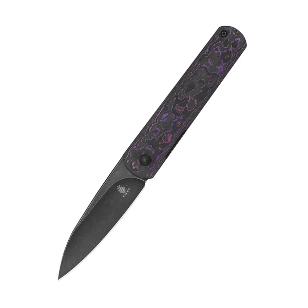 Feist XL Pocket Knife - Purple Haze Fat Carbon Steel Blade | EDC Folding Knife for Outdoor, Camping & Everyday Carry