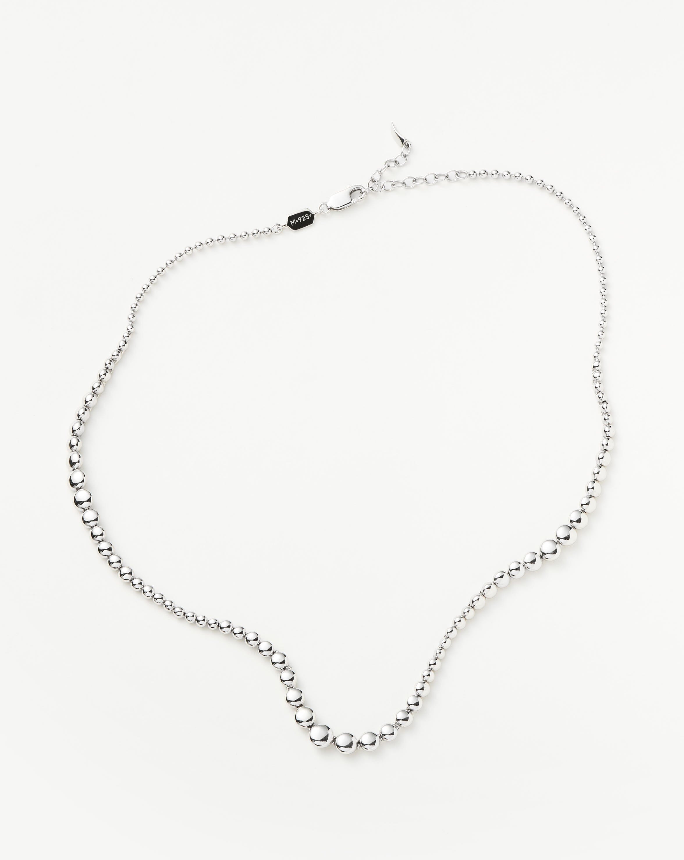 Elegant Beaded Choker Necklace | 925 Sterling Silver Jewelry for Women | Perfect for Parties, Weddings & Everyday Wear