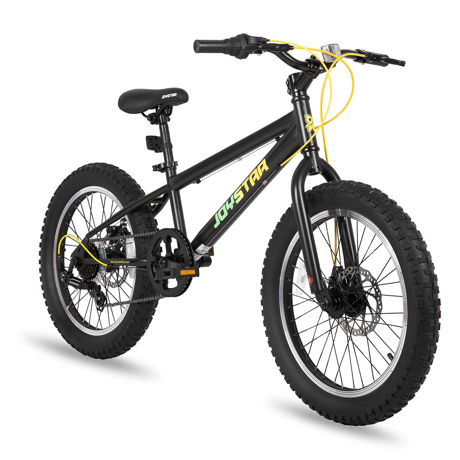 JOYSTAR 20 Inch Kids Mountain Bike for Boys & Girls Ages 7-12 - 7-Speed Shimano Drivetrain with Fat Tires - Perfect for Trail Riding, Backyard Adventures & Neighborhood Cycling