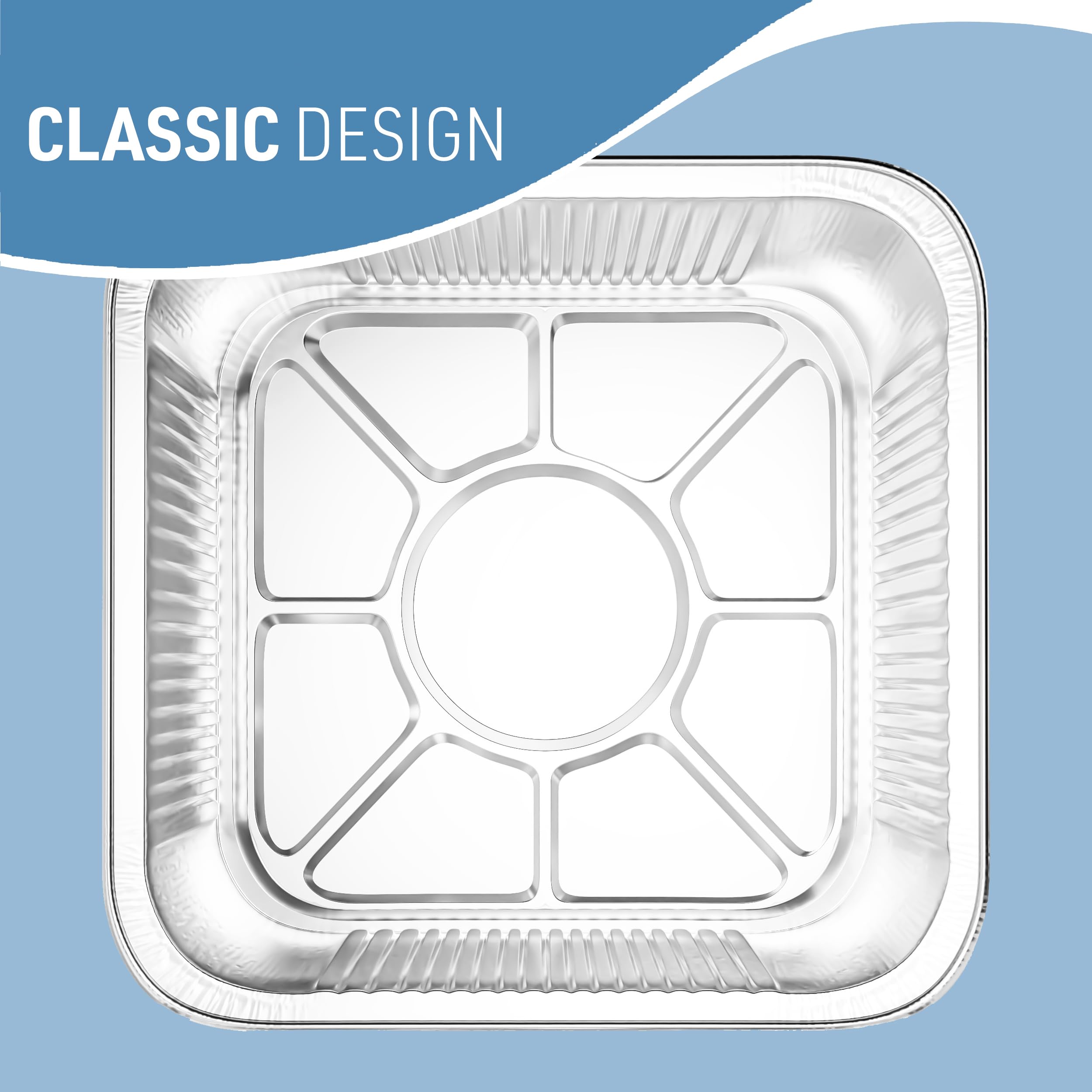 DOBI 8x8 Aluminum Foil Pans with Lids (20 Pack) - 8 Inch Disposable Square Baking Pans for Cake, Casserole, Lasagna, Meatloaf & Brownies - Standard Size 8
