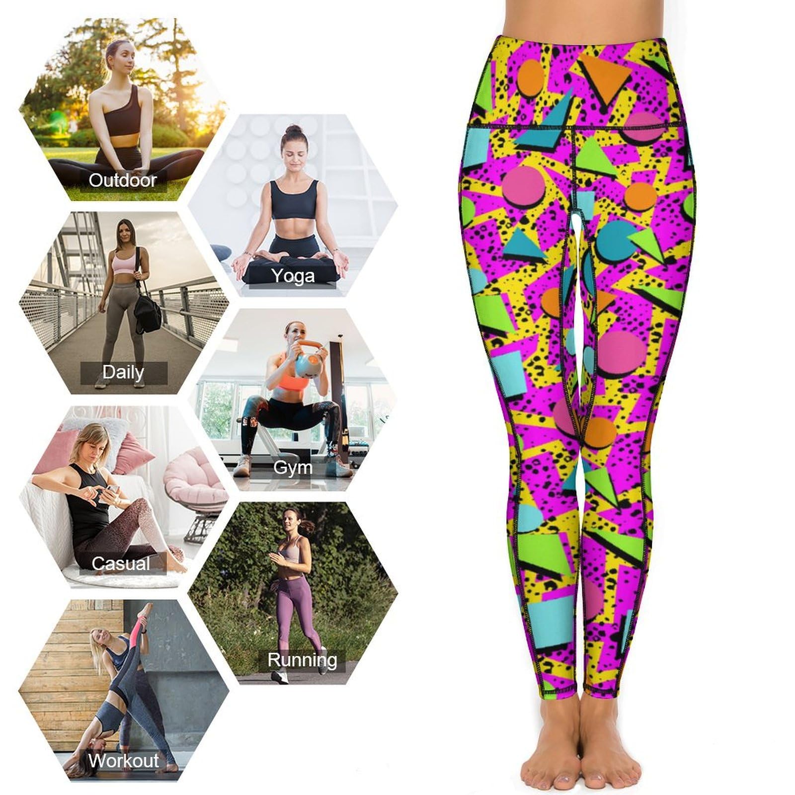 High Waisted Yoga Pants for Women - Workout Running Sports Leggings with Pockets - Perfect for Gym, Yoga, Pilates & Everyday Wear