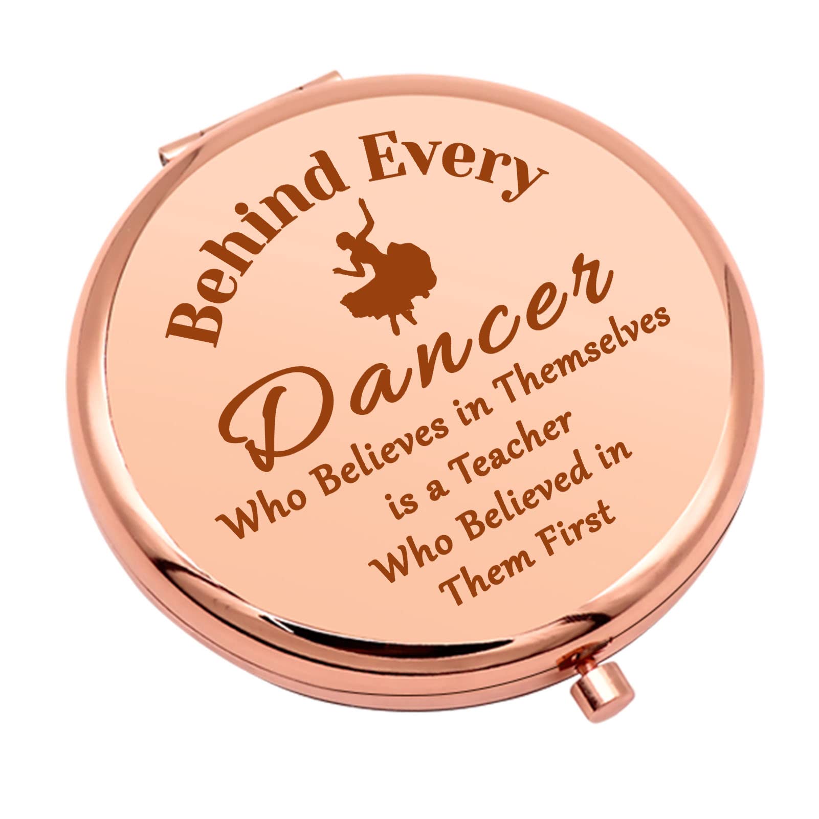 Dance Teacher Appreciation Gifts - Compact Folding Makeup Mirror for Dance Moms, Coaches & Instructors - Perfect Thank You, Christmas, Birthday & Retirement Gifts for Women - Ideal for Dance Studios, Dressing Rooms & Travel