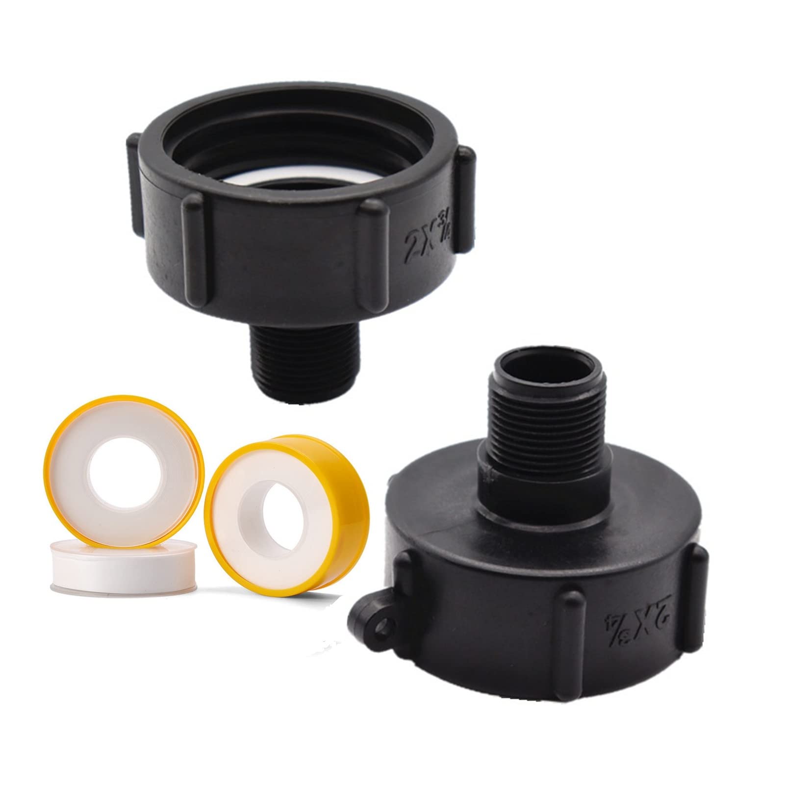 2PCS 275-330 Gallon IBC Tote Water Tank Adapter - 2