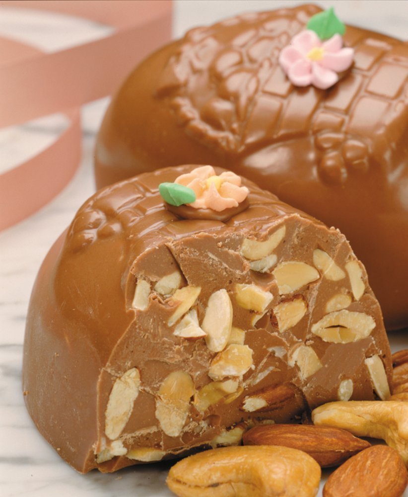 Philadelphia Candies Nut Easter Egg - 8oz Milk Chocolate with Almonds, Brazils, Cashews & Pecans - Perfect for Easter Gifts, Holiday Treats & Chocolate Lovers