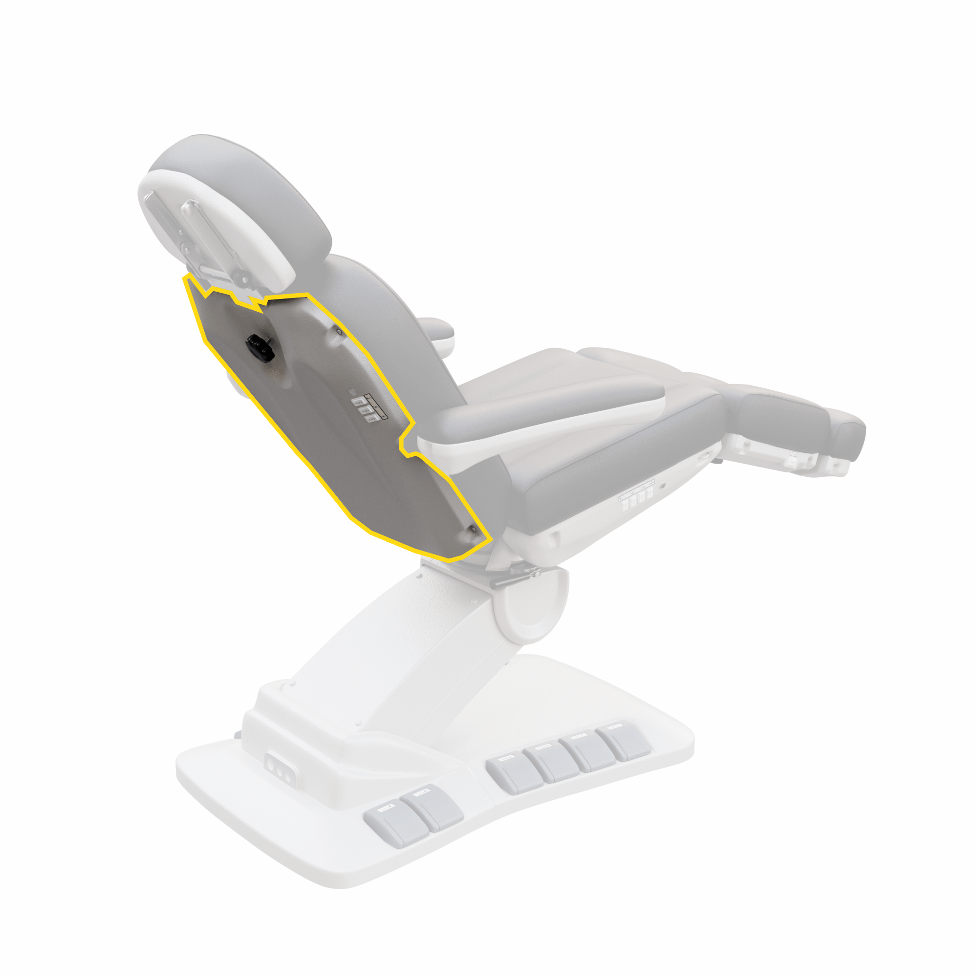 2246EB Treatment Chair Backrest (Plastic) - Durable Medical Equipment for Physical Therapy & Chiropractic Offices - Perfect for Patient Comfort & Support