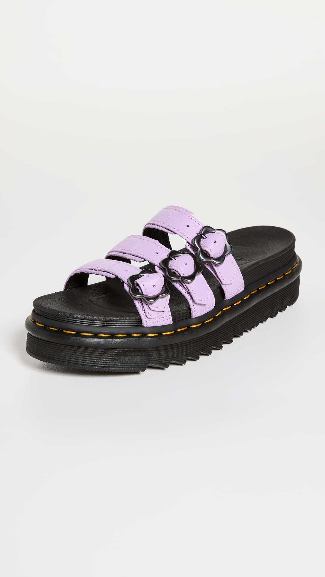 Dr. Martens Women's Blaire Slide Sandals with Floral Design - Comfortable Summer Casual Shoes for Beach, Vacation & Everyday Wear