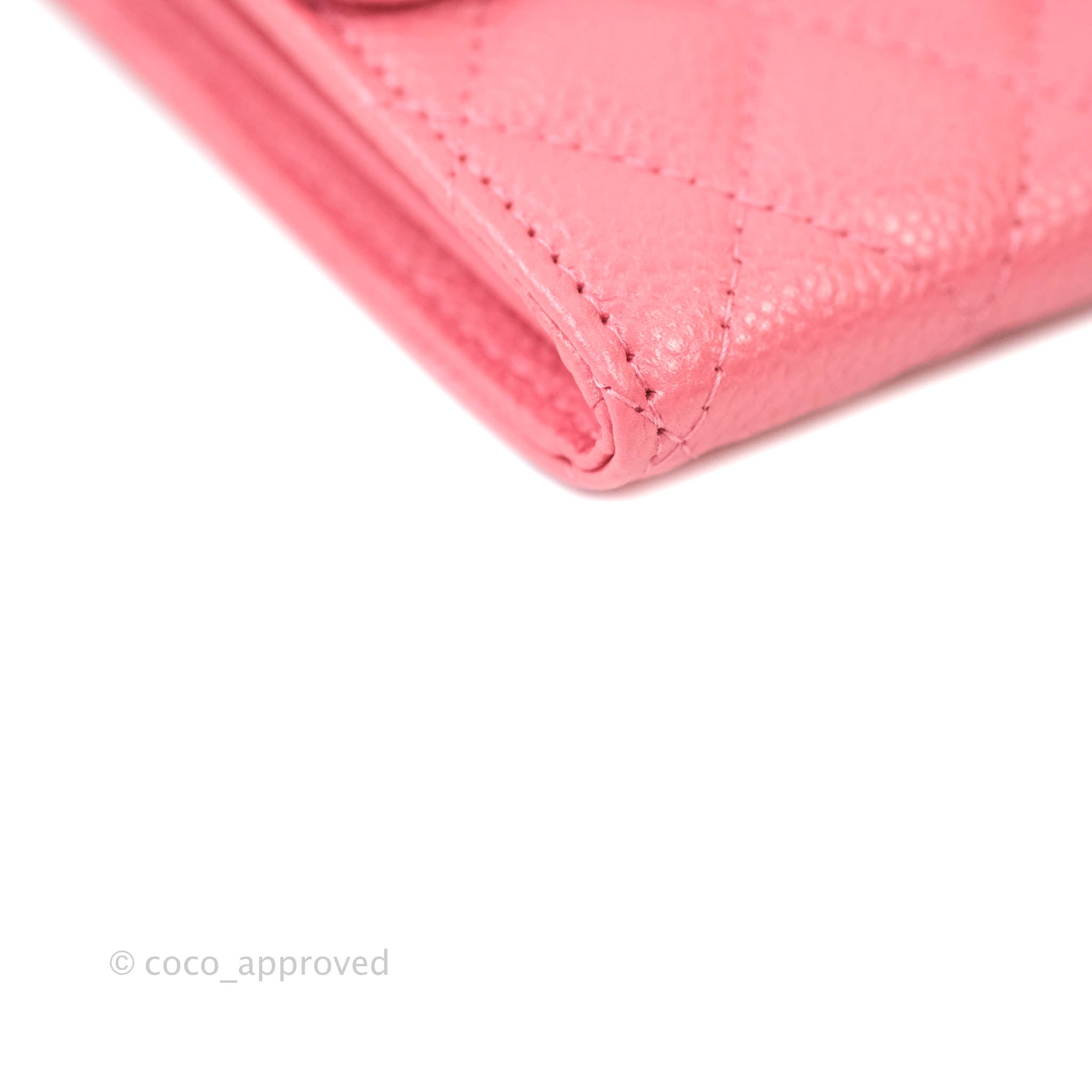 Chanel Classic Flap Wallet in Pink Caviar Leather with Gold Hardware - Luxury Designer Wallet for Women, Perfect for Everyday Use & Special Occasions