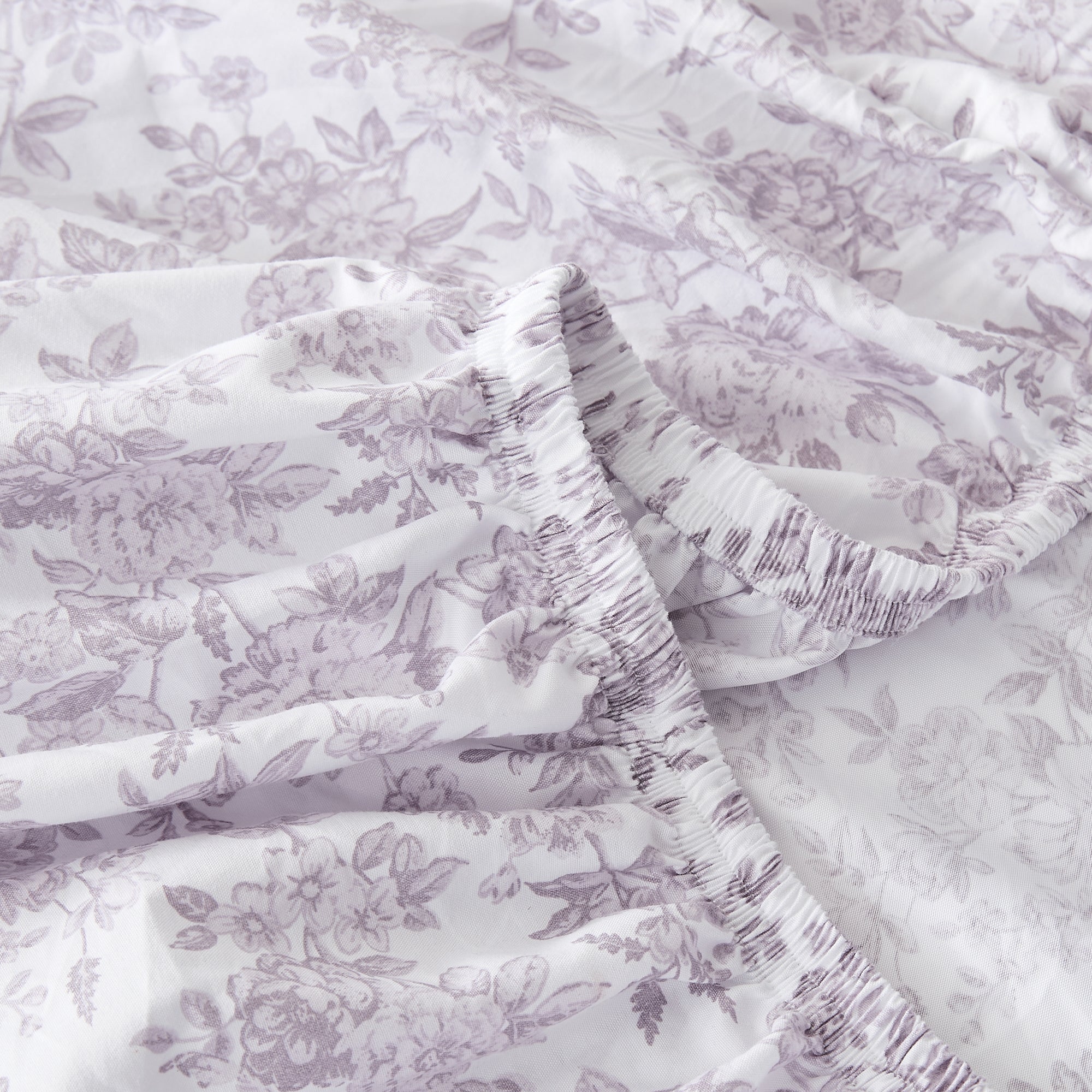 Premium Peony Floral Toile Sheet Set - 100% Cotton Luxury Bedding for Master Bedroom & Guest Room - Soft Breathable Sheets for All Seasons