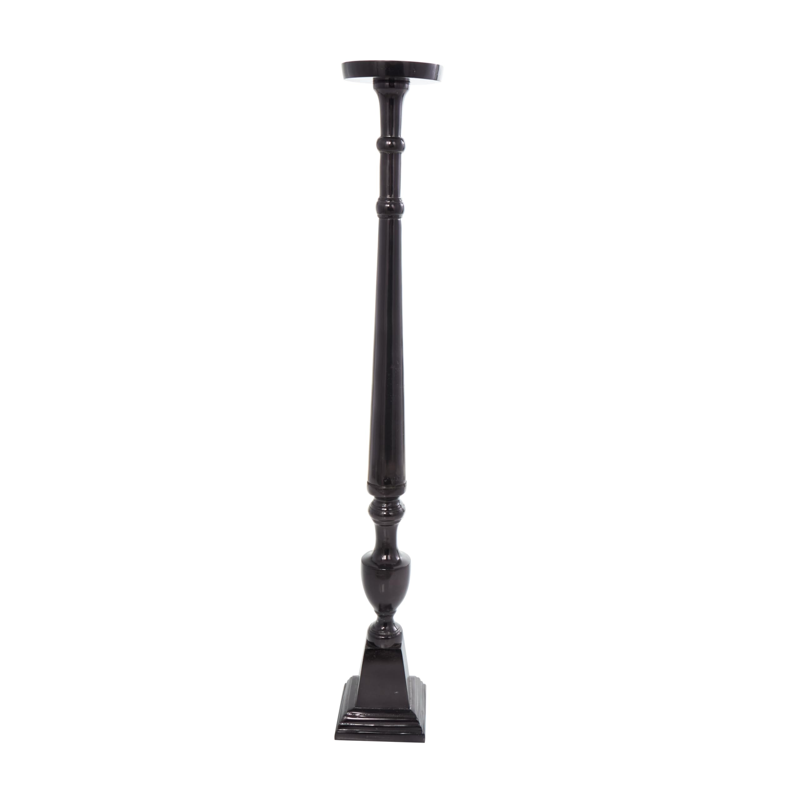 Deco 79 Black Aluminum Metal Floor Candle Holder Set - 42