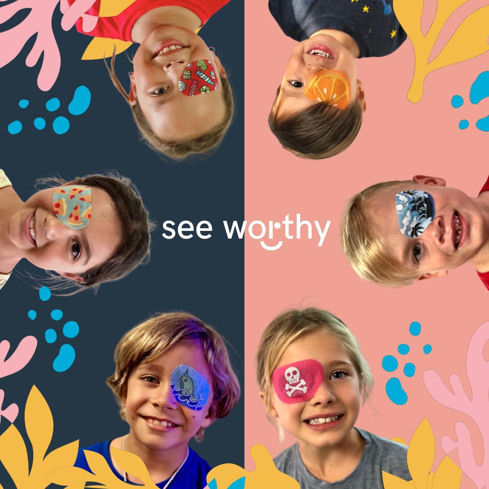 See Worthy Nature Eye Patches - Breathable Comfortable Lazy Eye Patch with Smart Adhesive Technology - Soft Medical Eye Cover for Kids & Adults (48 Count) - Perfect for Amblyopia Treatment, Post-Surgery Recovery & Cosplay Costumes
