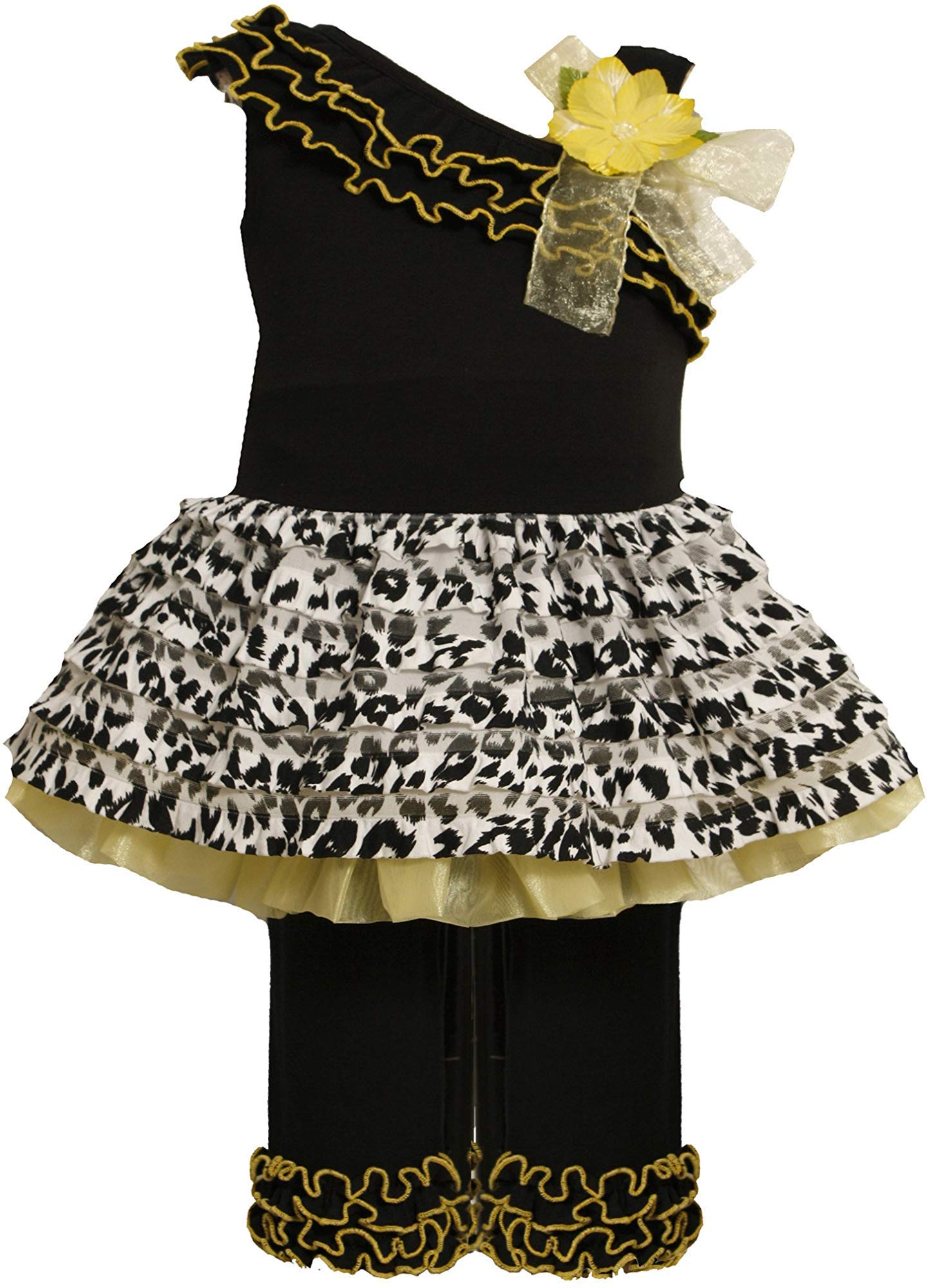 Bonnie Jean Little Girls' One Shoulder Legging Set - Cute & Comfortable Outfit for Playdates, Parties & Everyday Wear