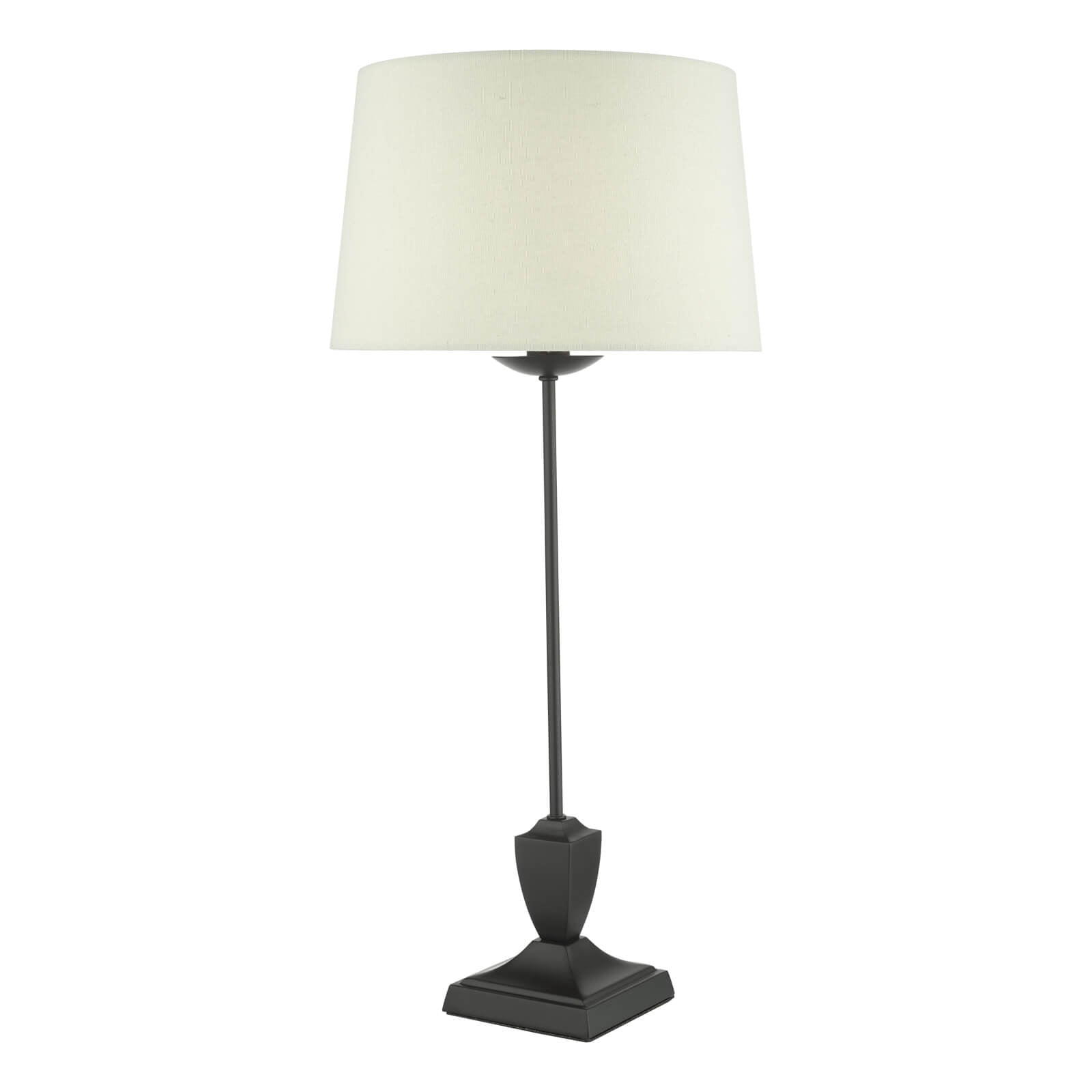 Bessa Table Lamp with Satin Black Base - E14 Socket, Modern Bedside Lighting for Bedroom, Living Room, or Office Desk