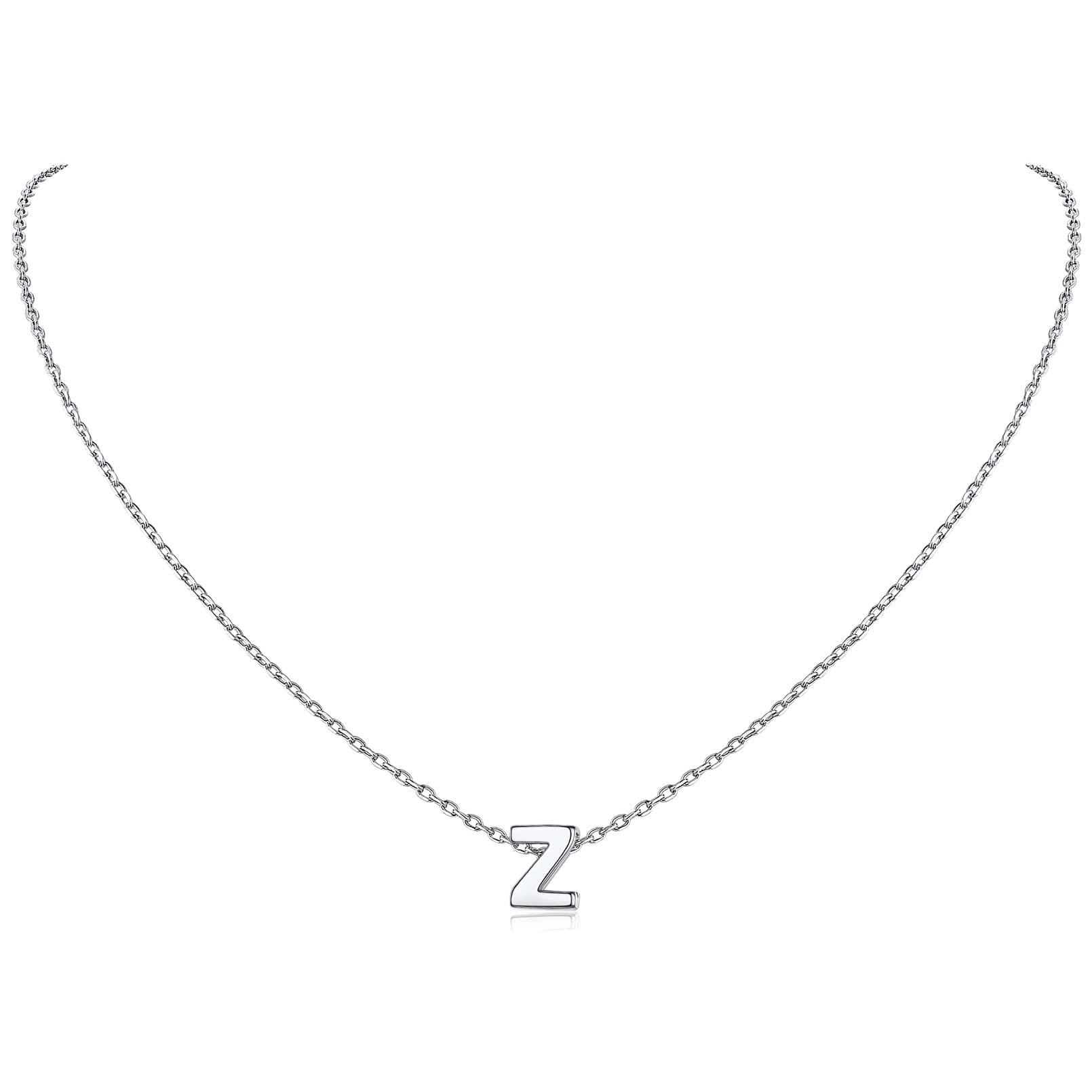 ChicSilver 925 Sterling Silver Initial Necklace for Women - Personalized Dainty Letter Pendant Jewelry - Elegant Gift with Gift Box - Perfect for Birthdays, Anniversaries, Valentine's Day & Everyday Wear