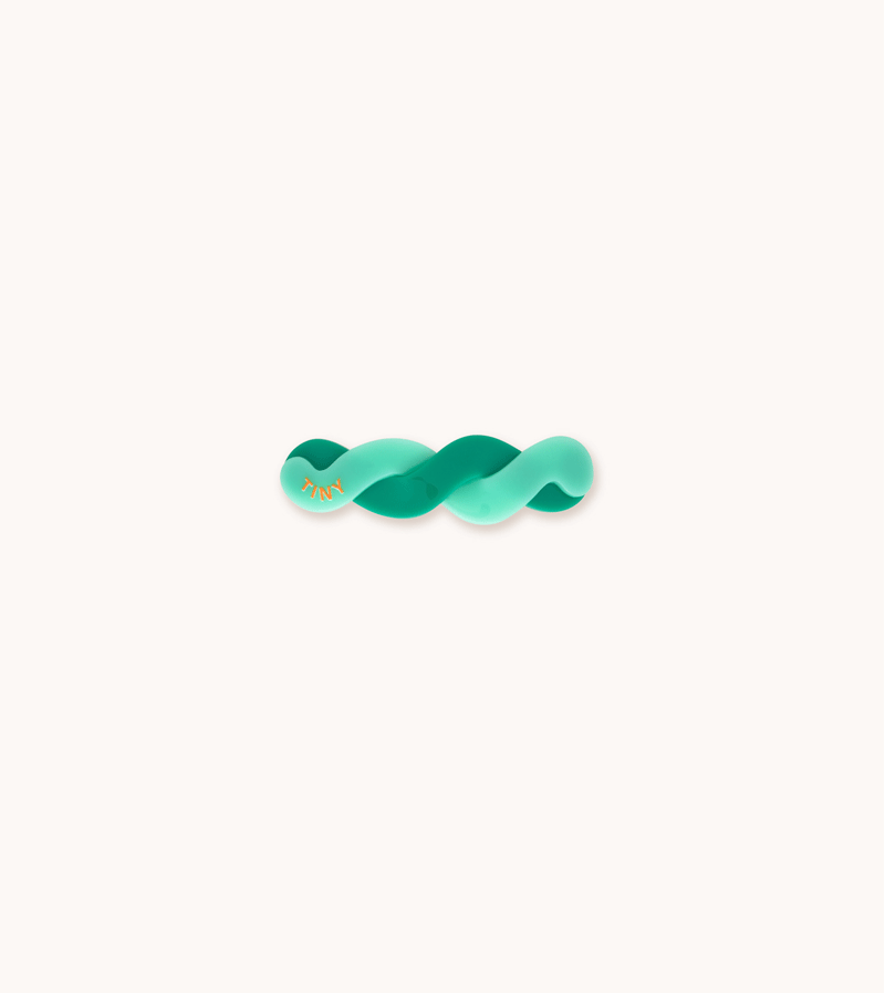 Tinycottons Large Hair Clip - Pale Mint & Emerald Twist | Fashion Hair Accessory for Women, Girls | Perfect for Parties, Weddings, Everyday Styling