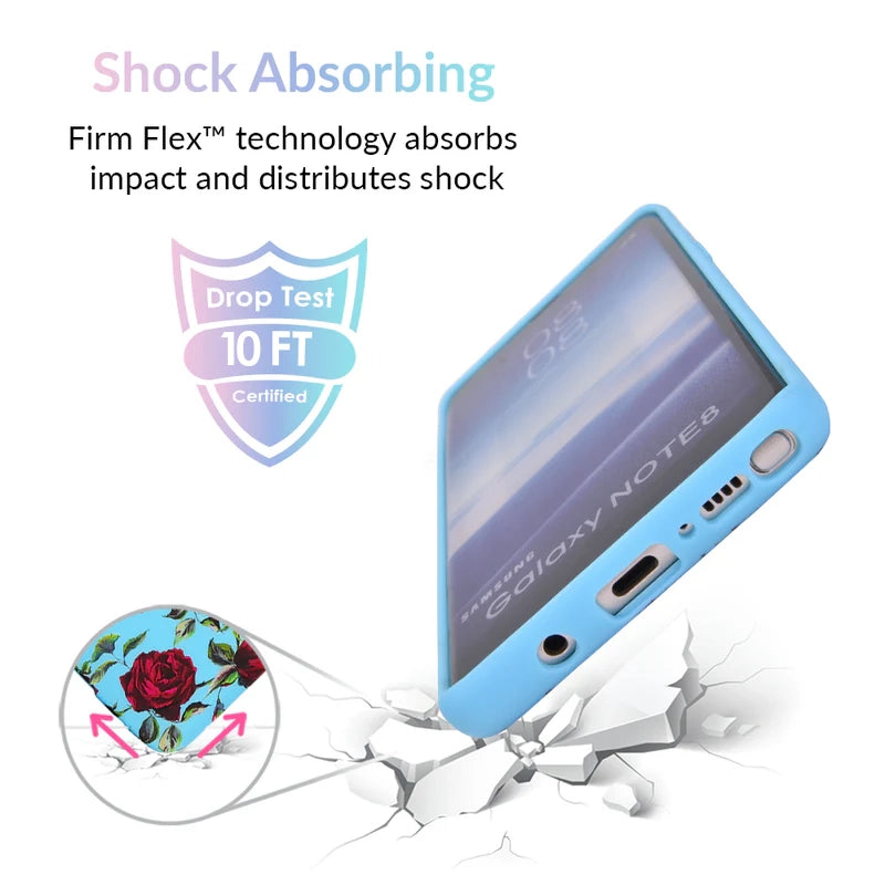Blue Roses Floral Samsung Galaxy Phone Case - Elegant Floral Design Protective Cover for Samsung Galaxy S21/S20/S10/Note 20 - Perfect Gift for Women & Girls (Home, Office, Travel)