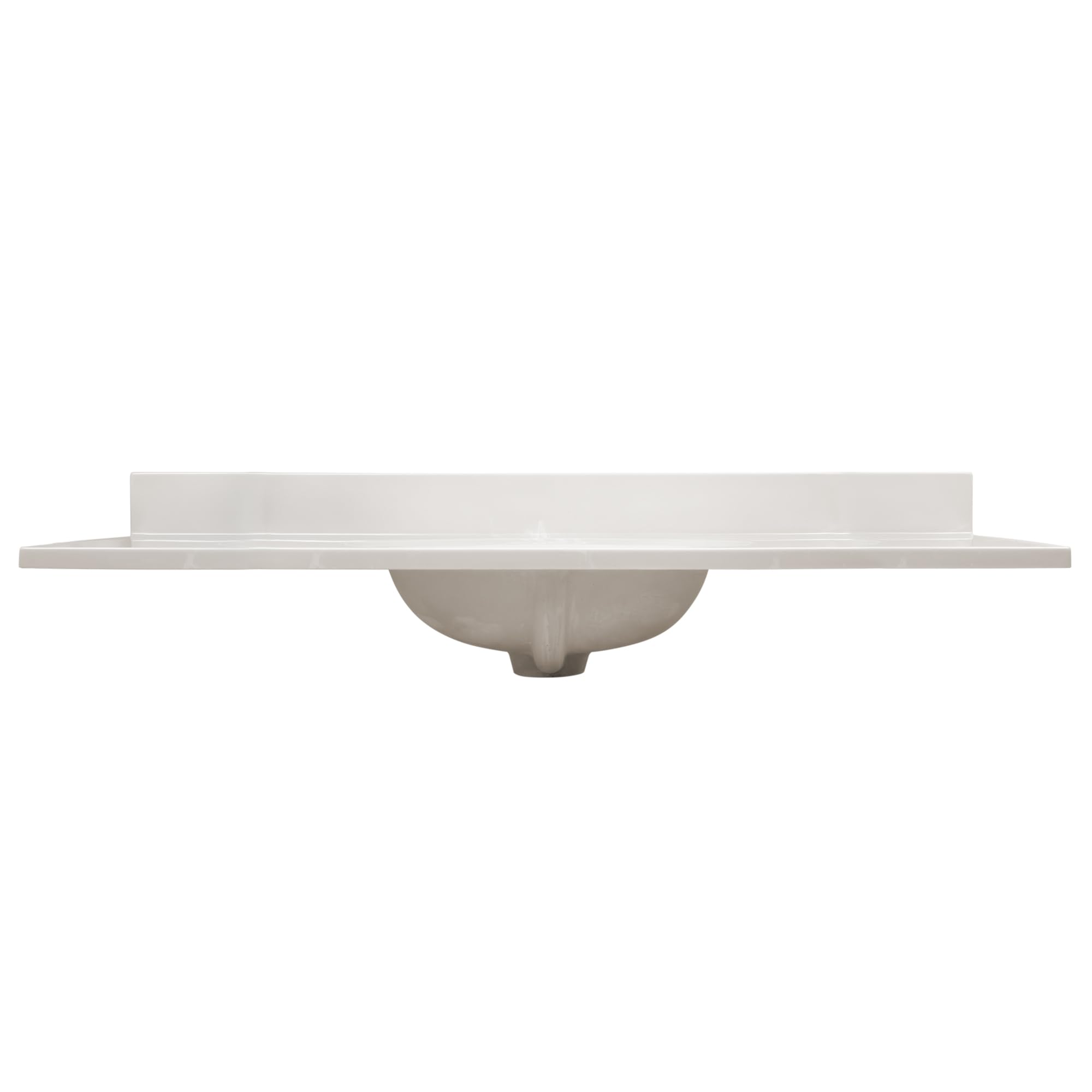 49-Inch Cultured Marble Bathroom Vanity Top with Backsplash - Ivory Swirl Design - Durable & Water-Resistant - Perfect for Modern Home Renovation & Bathroom Upgrade - Design House 586347