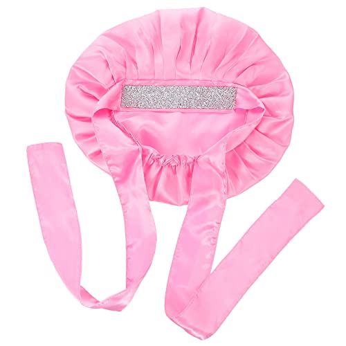Healifty Women's Satin Sleeping Cap & Hair Bonnet - Adjustable Salon Head Cover, Shower Hat for Night Hair Care, Chemo Caps, Hair Loss Protection - Perfect for Bedtime, Salon, and Shower Use