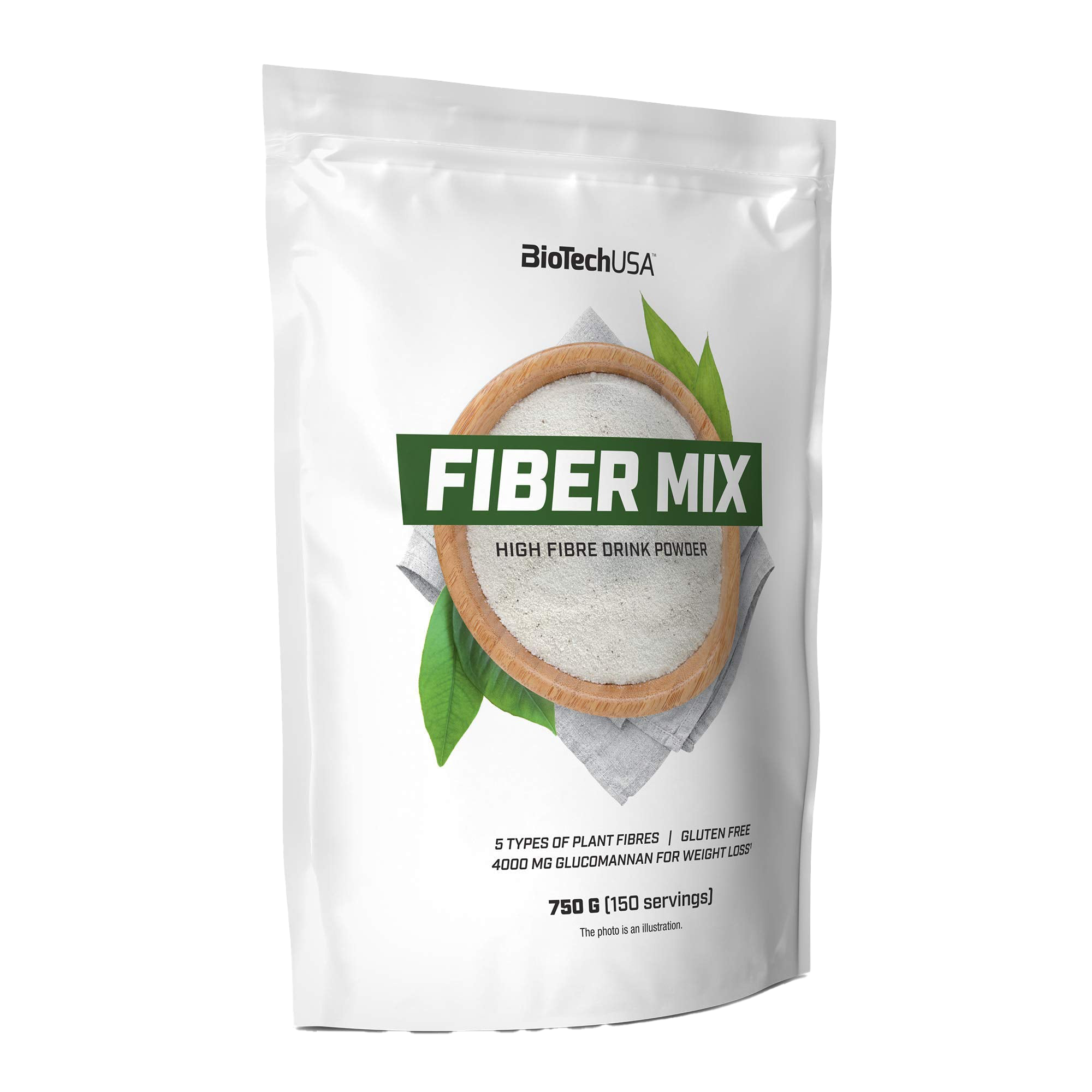 BioTechUSA Fiber Mix Unflavored 750g - Premium Dietary Fiber Supplement for Digestive Health & Weight Management - Perfect for Smoothies, Baking & Daily Nutrition