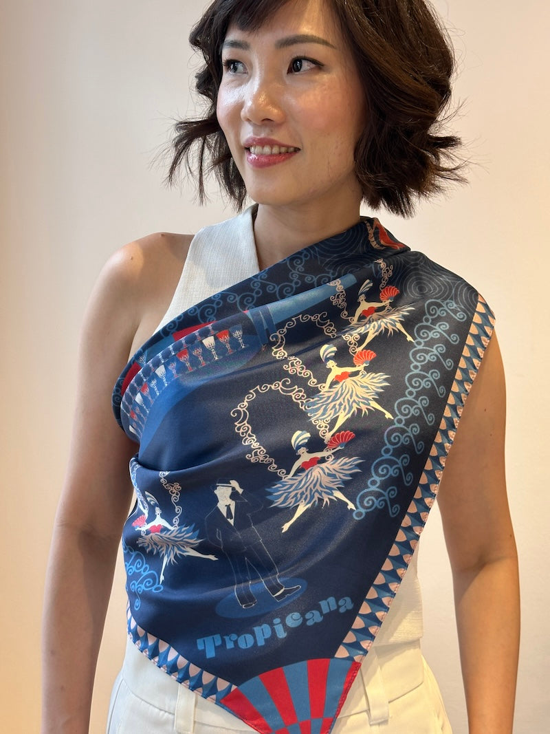 Tropicana Dream Silk Scarf - Premium 100% Mulberry Silk Fashion Accessory for Women - Perfect for Travel, Weddings & Special Occasions