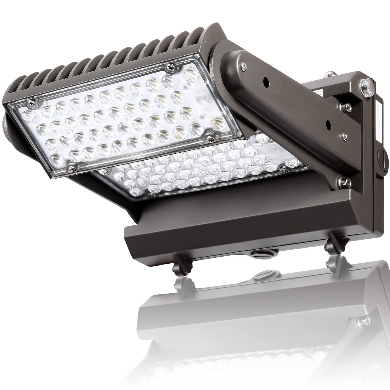 150W Dusk to Dawn LED Wall Pack Light - 5000K Daylight White, 21000LM, Rotatable & Adjustable Head, ETL Certified - Equivalent to 800-1000W HPS/HID - Perfect for Outdoor Area Lighting, Parking Lots, Garages, Warehouses, Building Entrances & Security Lighting