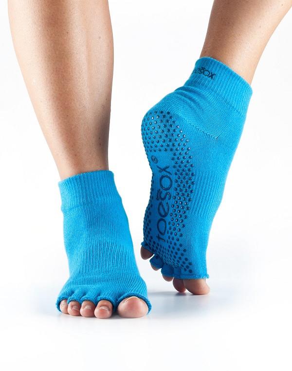 ToeSox Half Toe Ankle Grip Socks - Non-Slip Yoga Socks for Pilates, Barre & Dance - Improve Balance & Stability During Workouts